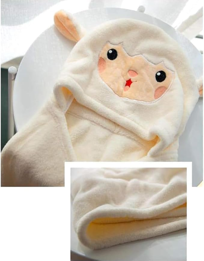 Baby Hooded Bath Towel, Velvet Bath Towels Bathrobe Premium Natural Microfiber Ultra Soft Super Absorbent, Rabbit Design, Newborn Essential- Gift image number 3