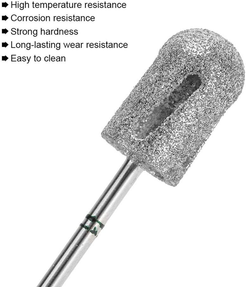 Sonew Diamond Pedicure Cone Drill, Stainless Steel Toenail Drill, Pedicure, Foot Calluses, Grinding Polishing Head for Cracked Skin, Corns, Callus Removal, Feet File Nails for Manicure and Pedicure image number 4