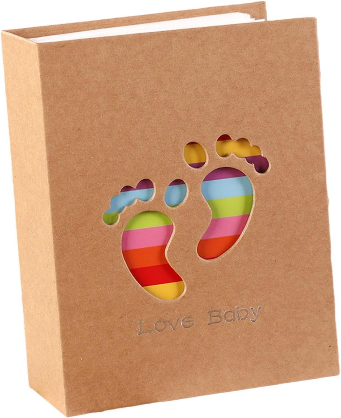 JZS Baby Photo Albums, Baby Memory Book, 6-Inch Photo Album with Kraft Paper Cover