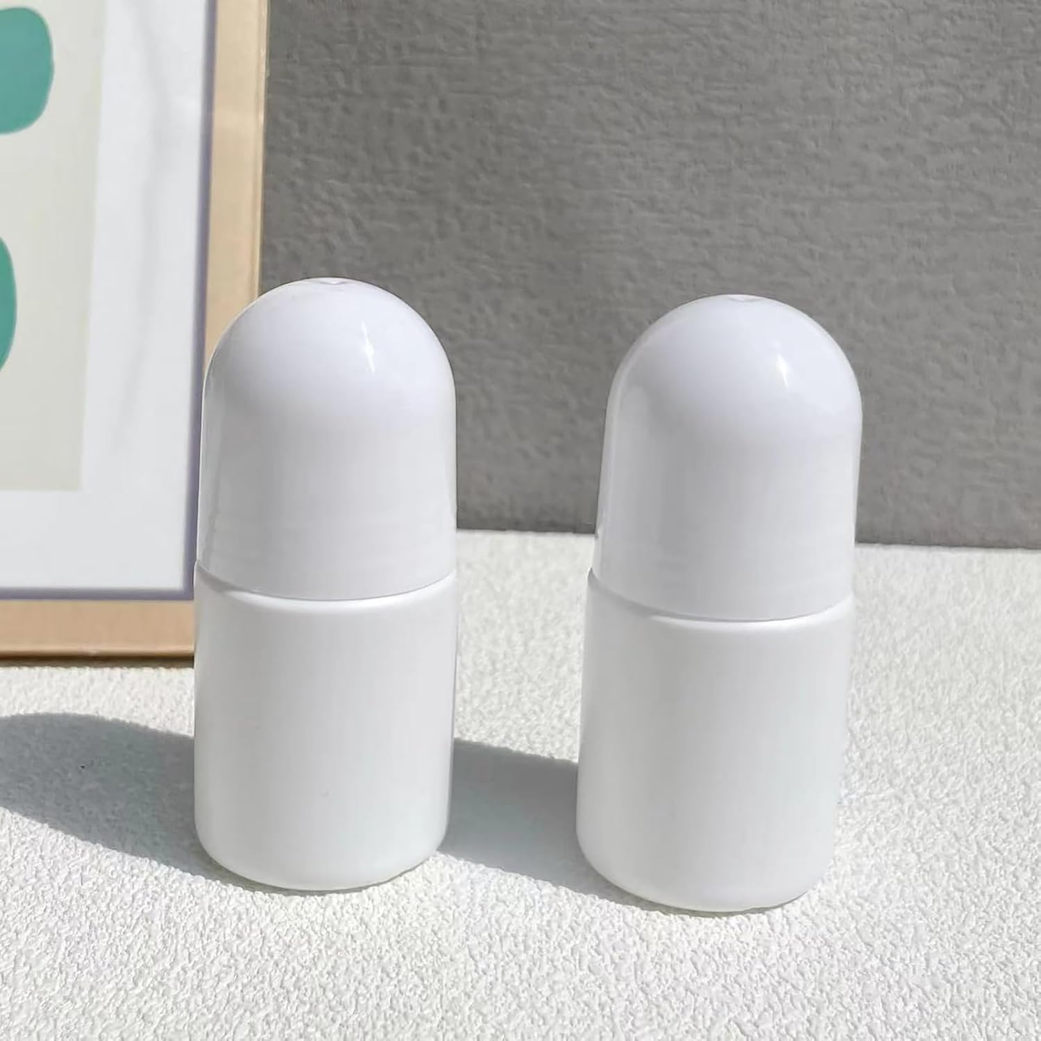 6PCS White Roller Bottles Plastic Roll on Applicator Roller Container Deodorant Refillable Sunscreen Roller Dispenser for Oil Perfume image number 6