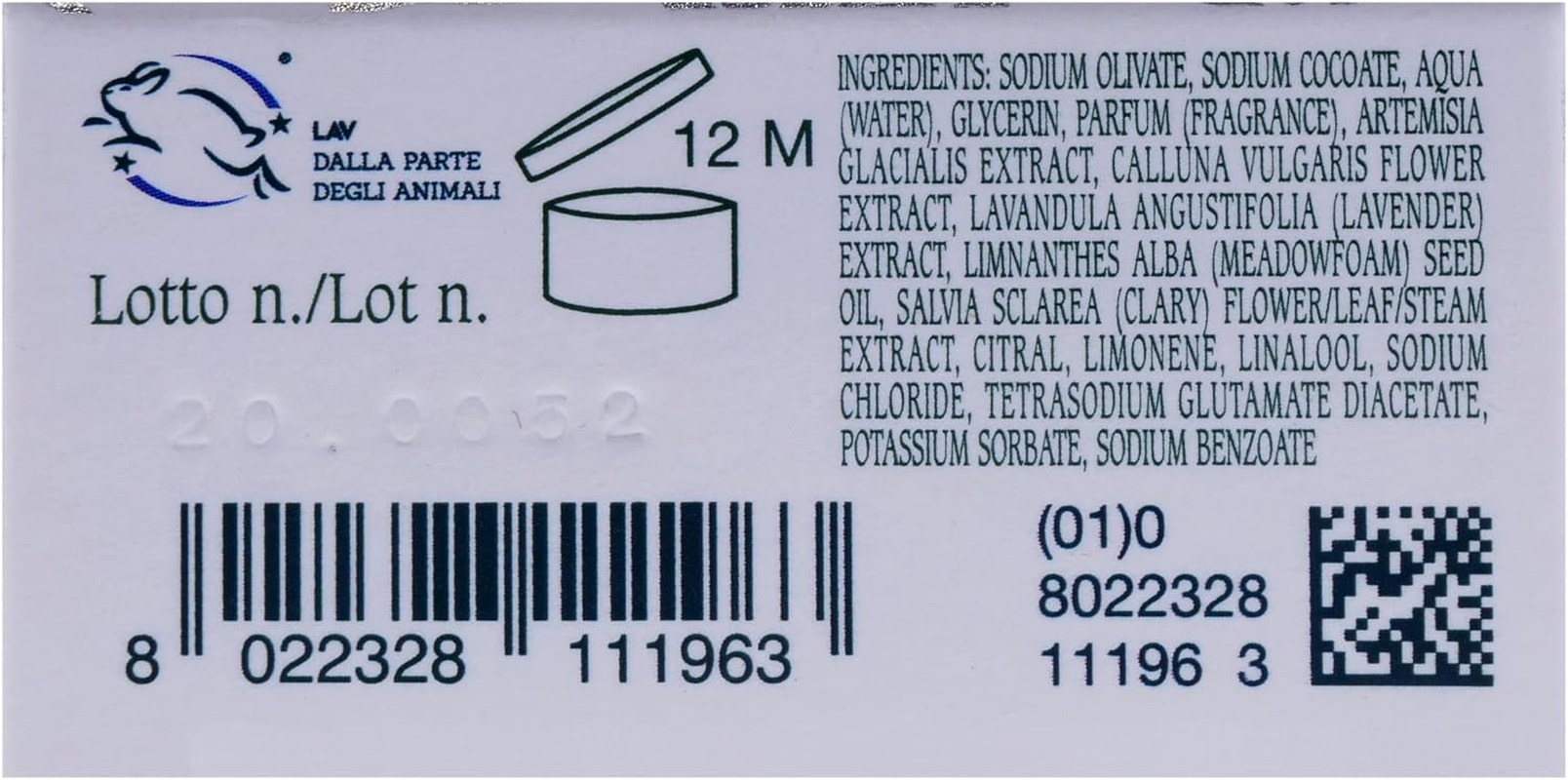 L'Erbolario Bouquet D'Argento Soap 100 G image number 1