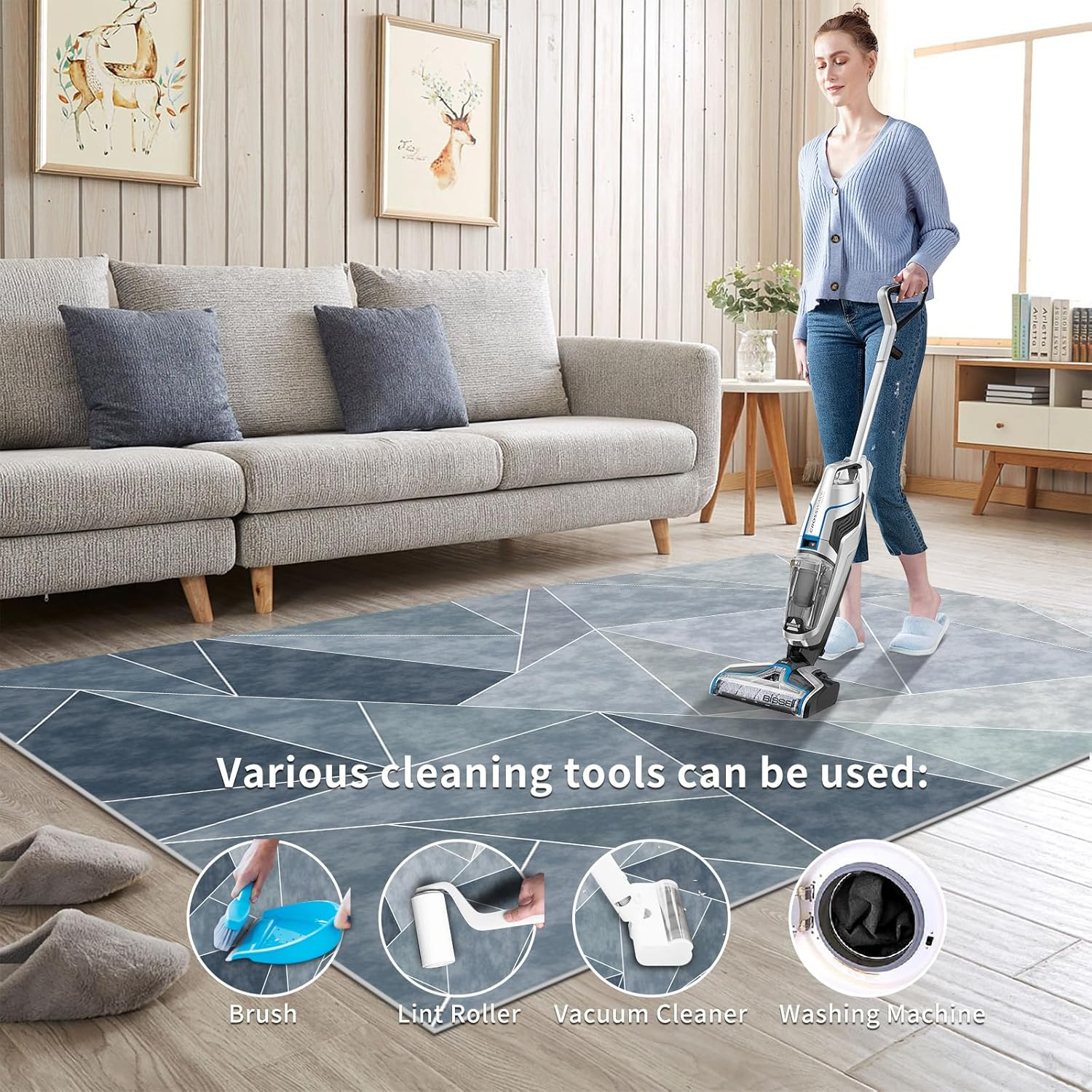 140X90Cm Office Chair Mat,Tpe Rubber Non-Slip Back Office Mats for Hardwood Floors,Desk Chair Mat for Rolling Chairs Multi-Purpose No Paste,Floor Protector for Home Office Roll Packaging image number 1