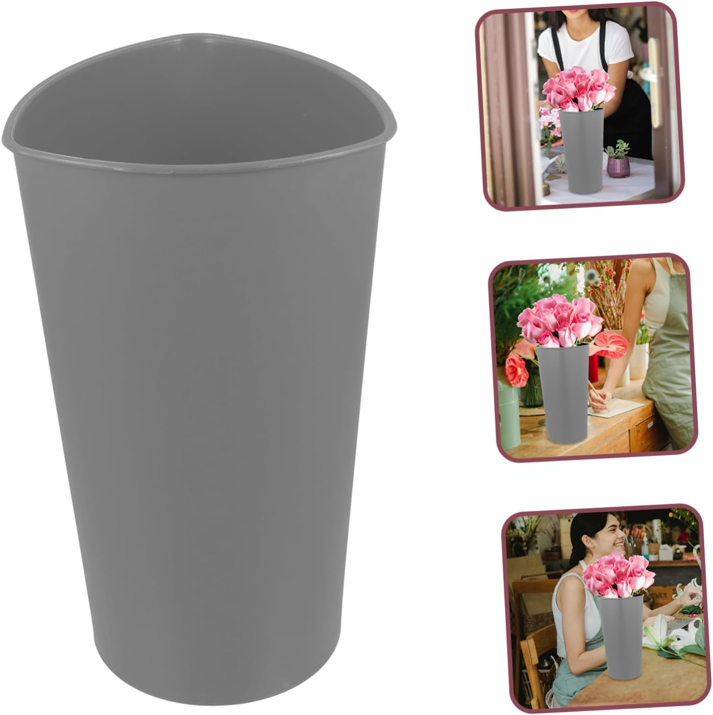 Flower Bucket for Florist Supplies Flower Cooler Buckets Dorm Garbage Can Home Decorative Vase image number 3