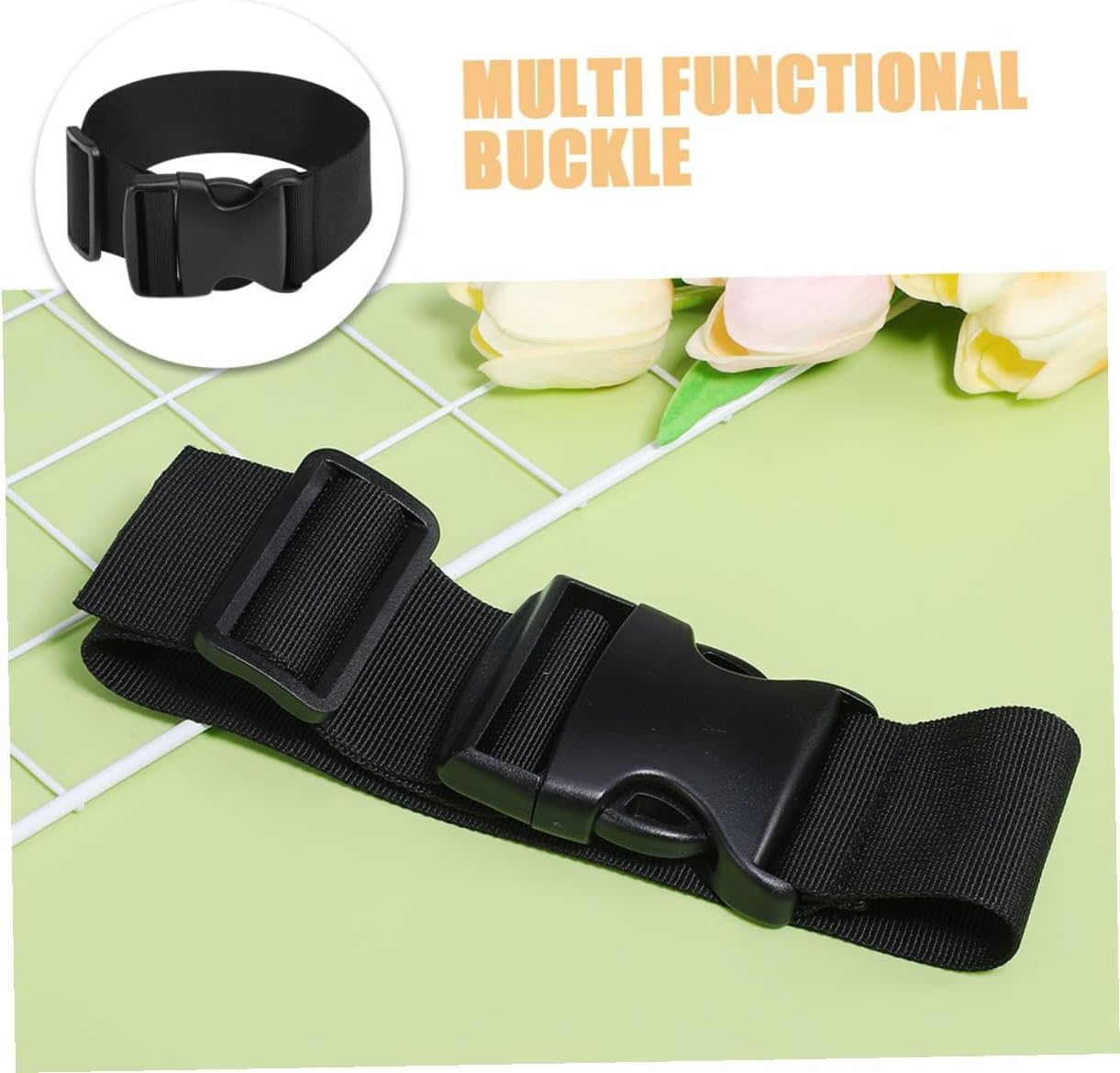 Abaodam 2Pcs Versatile Buckle Straps Adjustable Suitcase Belt Backpack Buckle Strap for Travel Outdoor Activities image number 1