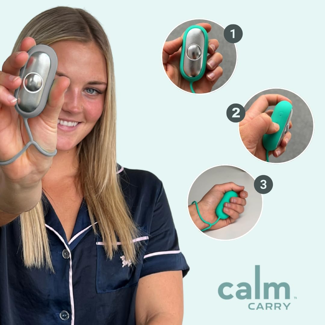 Glowco Calmcarry Sleep Aid Device &ndash; Handheld Microcurrent Relaxation Tool, Supports Calm, Focus & Gentle Relief, USB Rechargeable, Portable Wellness Device for Adults & Kids | Teal Calm Carry - Orange image number 7