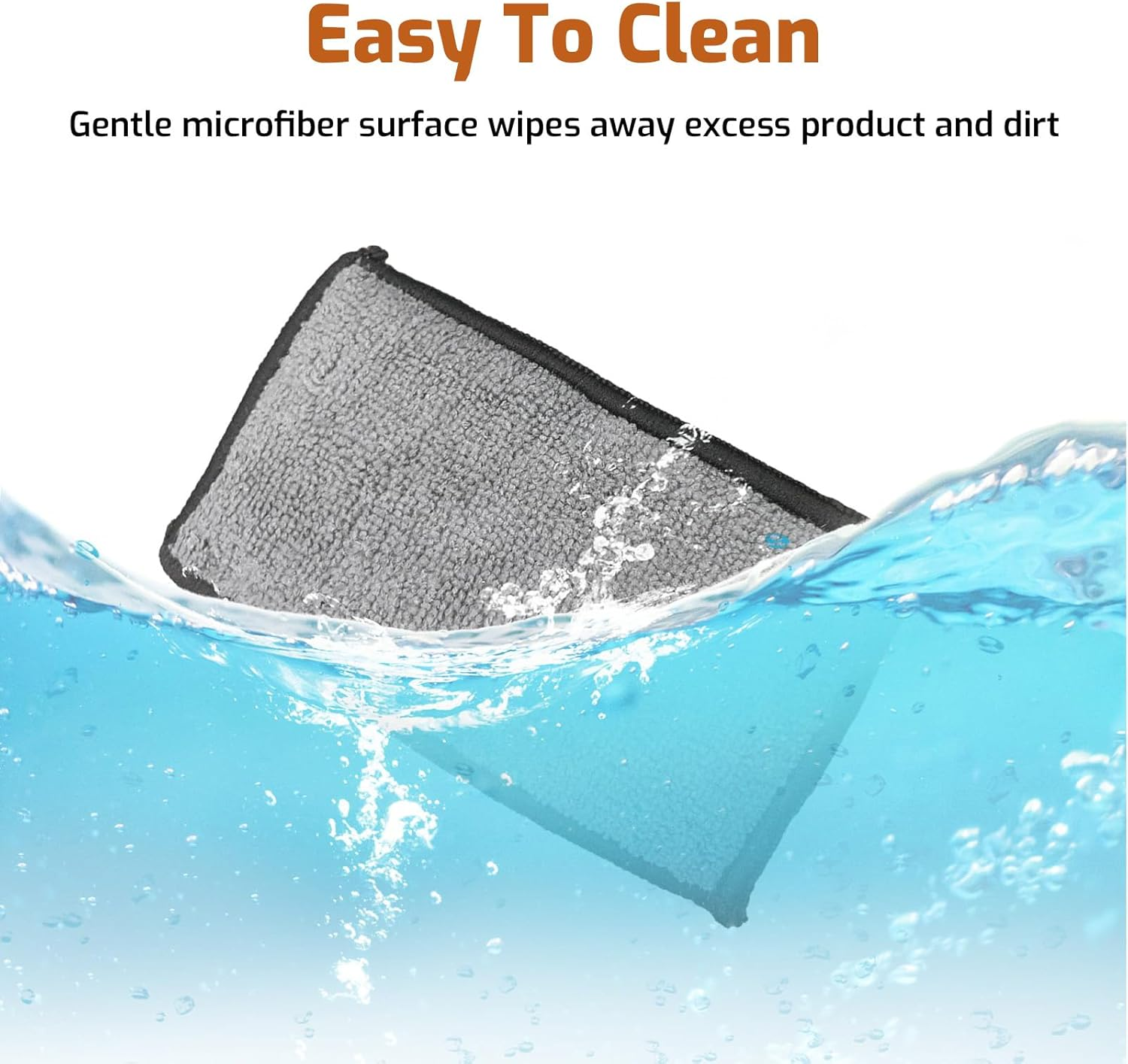 Tzylomirx 5"&times;3" Car Interior Scrubbing Sponges, Microfiber Car Wash Sponges, Auto Detailing Scrub Pads for Cleaning Car Leather, Plastic, Vinyl, Upholstery (2Pcs, Gray & White)