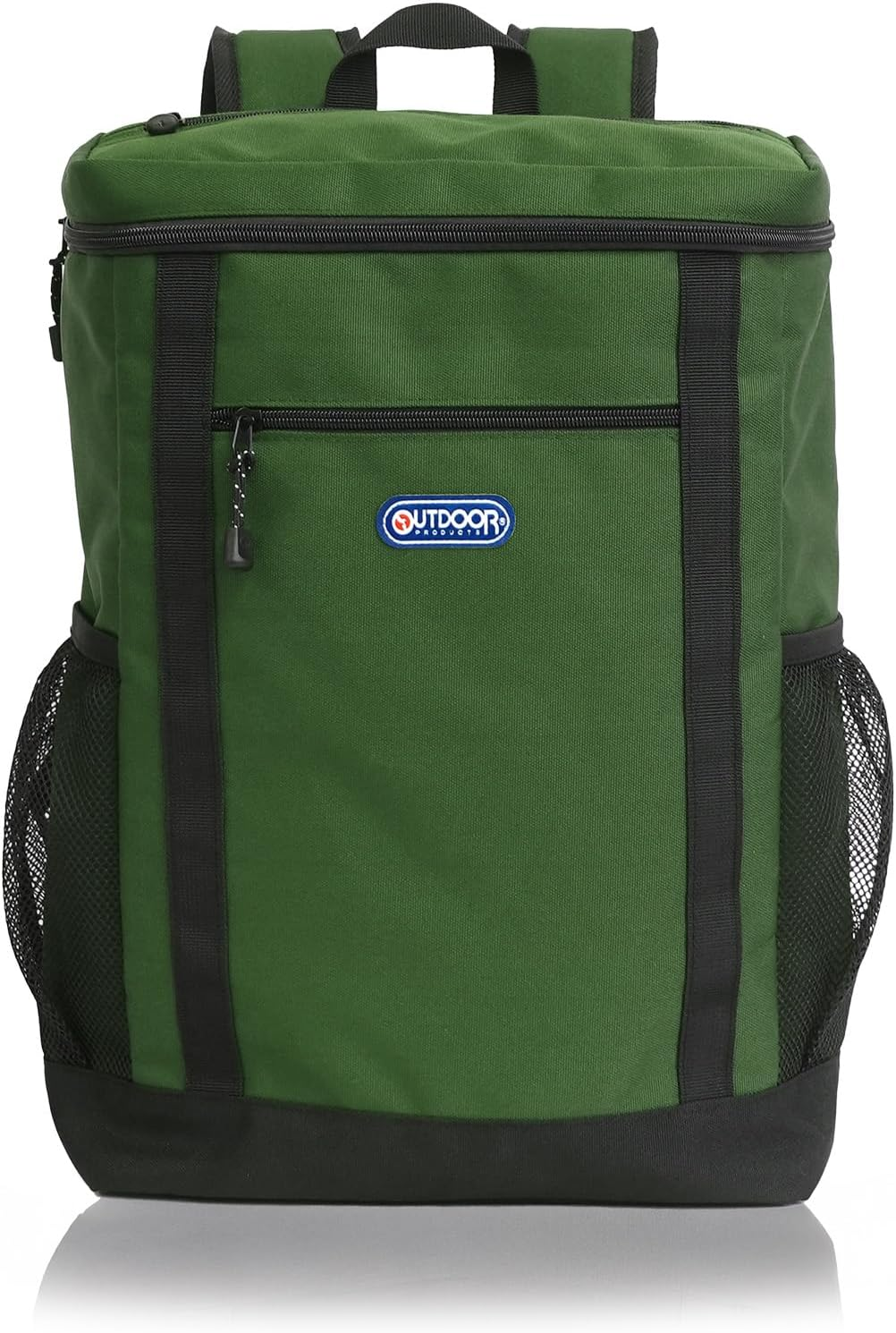 Outdoor Products Square Backpack, Box Type, Large Capacity, A4 Storage, PC Storage, Many Pockets, Commuting to Work