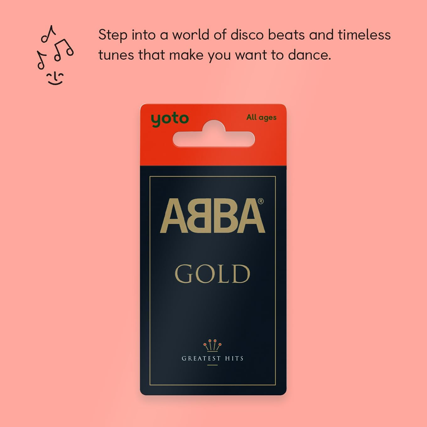 Yoto ABBA Gold - Kids Audio Card for Use with Player & Mini All&ndash;In&ndash;1 Audio Player, Screen&ndash;Free Listening with Fun Festive Music for Playtime Travel & Holiday Parties, All Ages image number 5