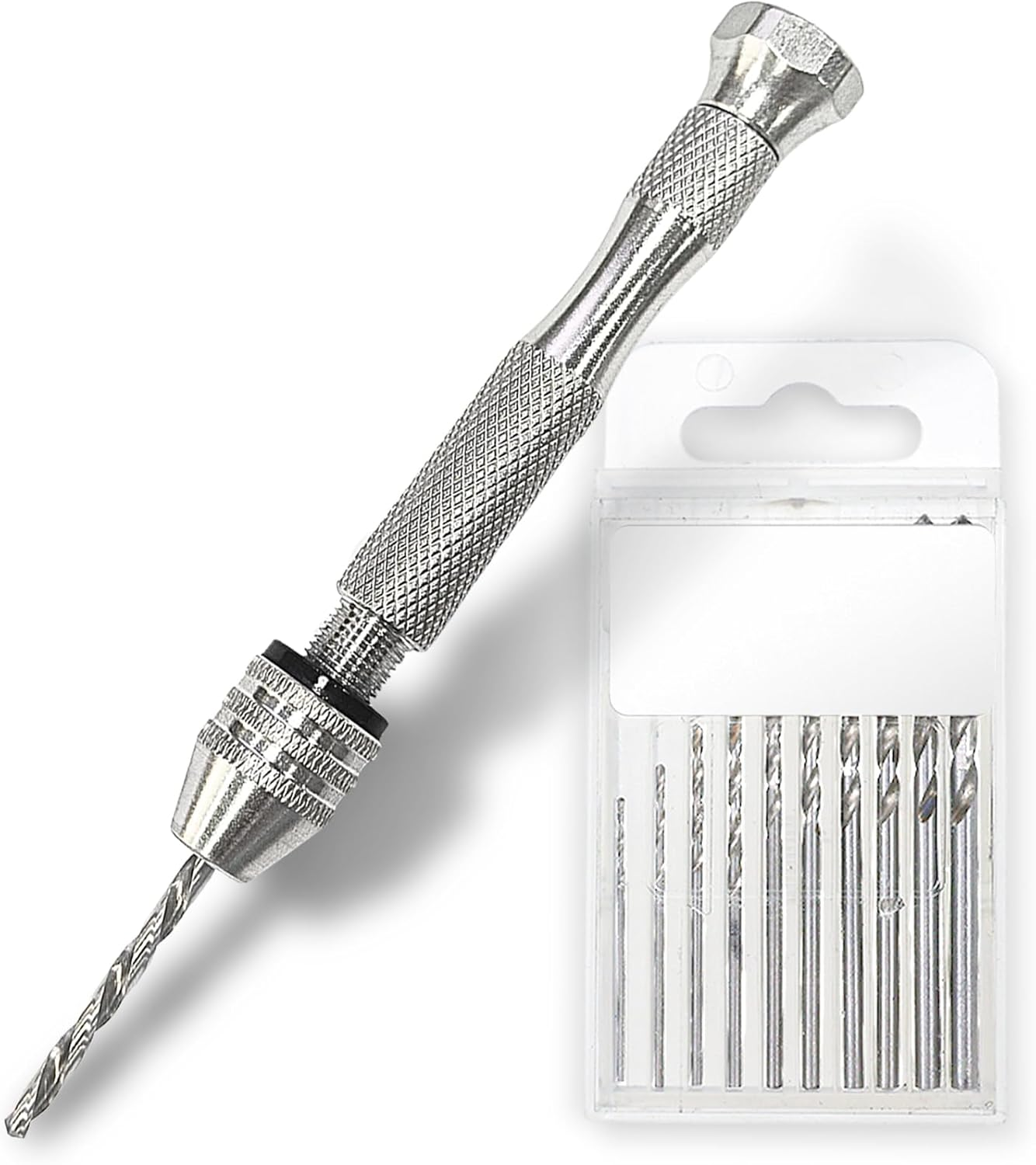 Pin Vise Hand Drill, Small Manual Hand Drill for Resin Crafts, with 10 Pcs Bits, Mini Hobby Drills Set for DIY Epoxy Resin, Wood, Clay image number 4