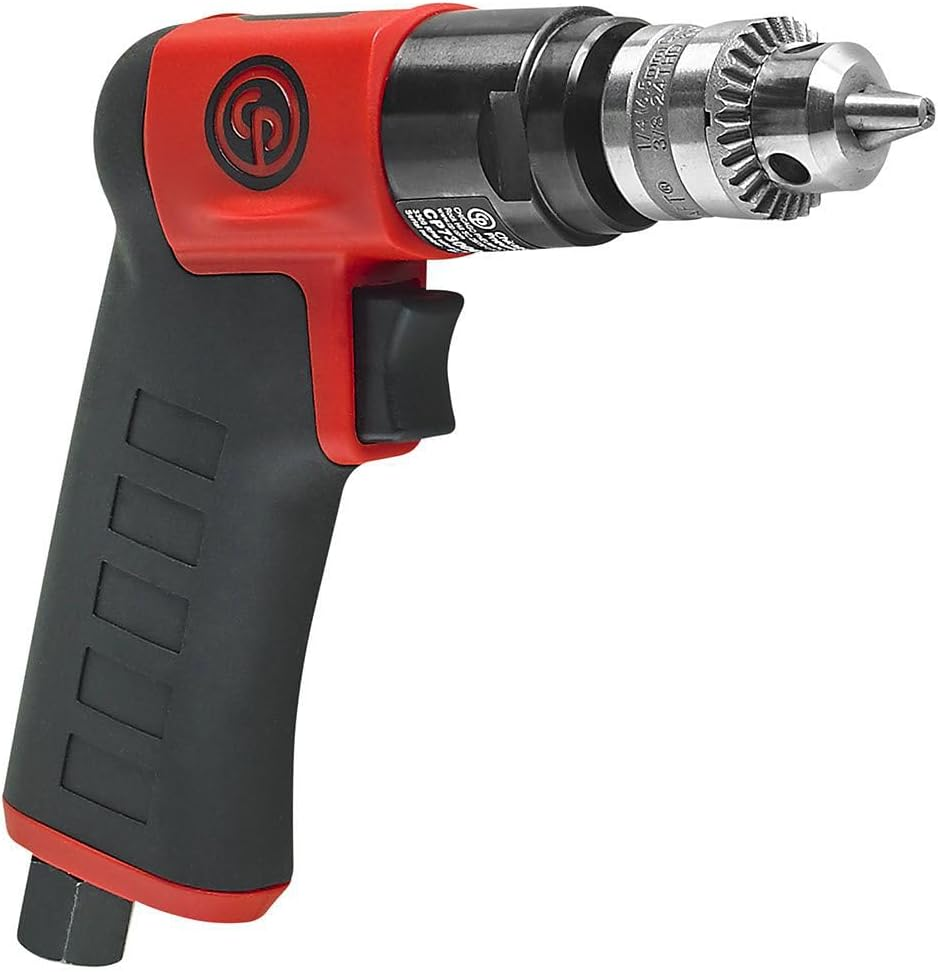 Chicago Pneumatic CP7300C - Air Power Drill, Hand Drill, Power Tools & Home Improvement, 1/4 Inch (6.5 Mm), Keyed Chuck, Pistol Handle, 0.31 HP / 230 W, Stall Torque 1.9 Ft. Lbf / 2.6 NM - 3300 RPM image number 4