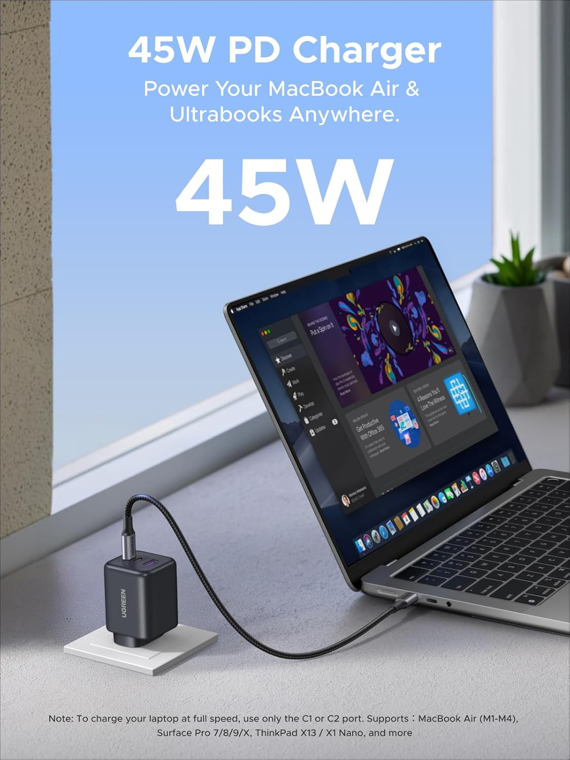 UGREEN 45W USB C Charger 3 Ports Gan Fast Charging Block, PD3.0 Compact Power Adapter AU Plug for Macbook Air, Ipad Pro, Iphone 17 Pro Max/Iphone Air/16/15, Galaxy S25 Ultra (PPS 45W), Pixel 10 Pro XL image number 5