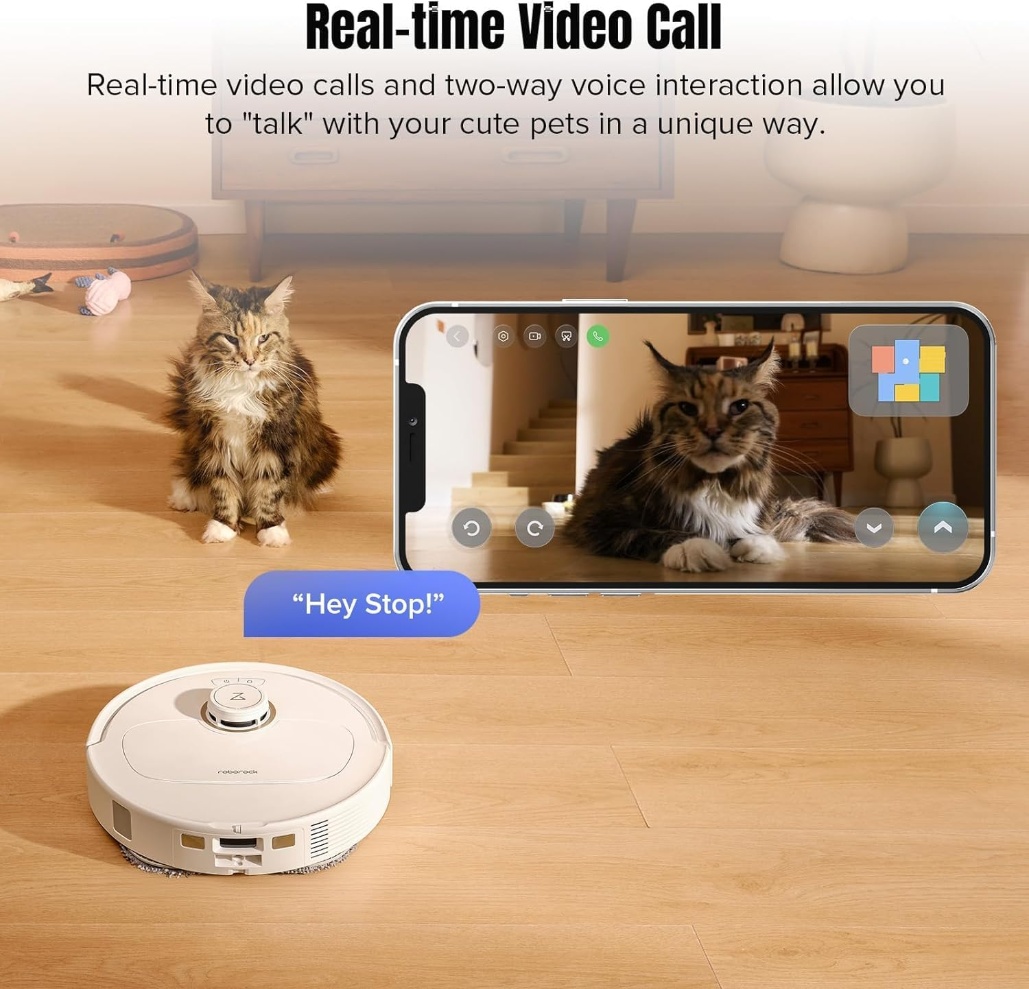 Roborock Qrevo Maxv Robot Vacuum, 7000Pa Suction, Auto Tank Refilling, Auto Dust Emptying, Double Spinning Mop, Reactive Tech Obstacle Avoidance, White image number 1