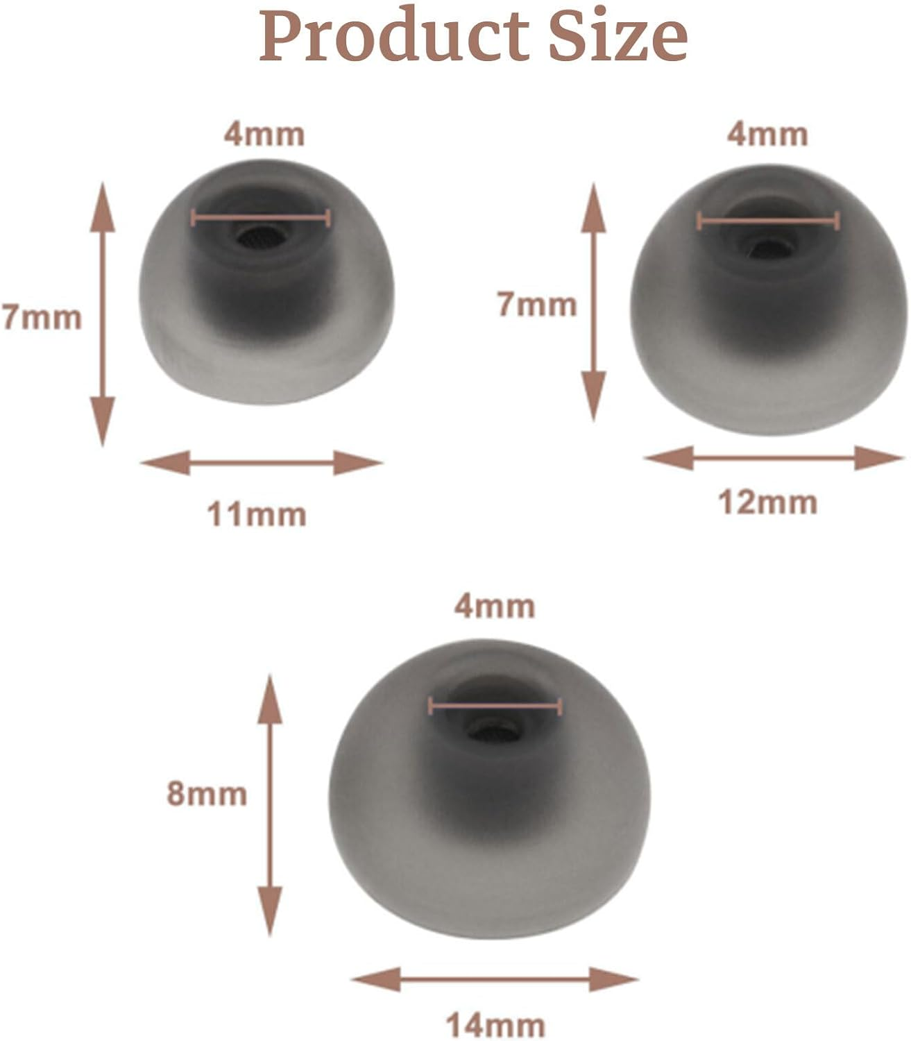 Lyvixora 3 Pairs Ear Tips for Samsung Galaxy Buds 2 R177,Silicone Replacement Earbuds Tips with Dust Guard, Secure Fit & Anti-Slip Design, Perfectly Fit in Charging Case (Black) - Purple image number 4