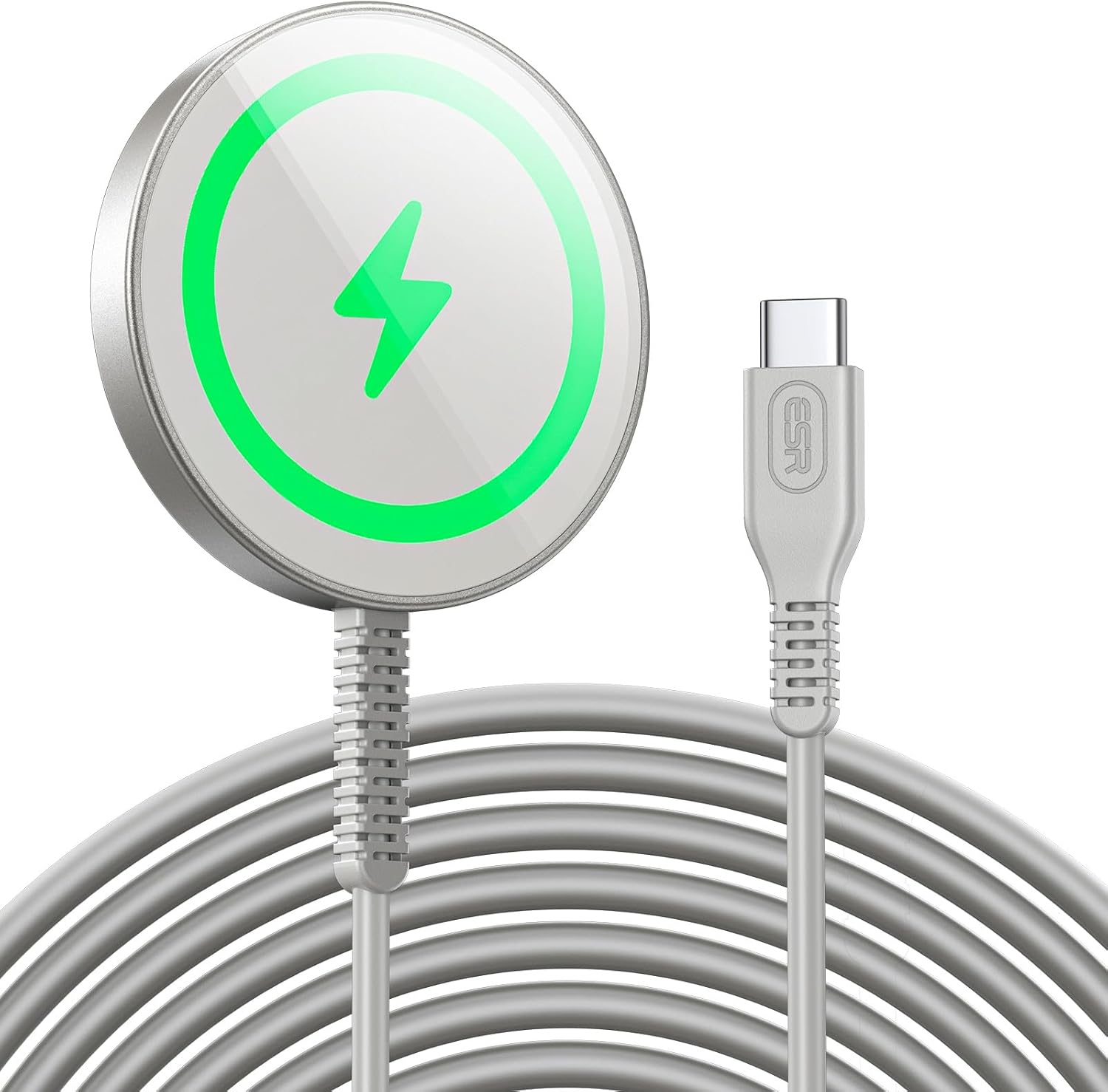 ESR Magsafe Charger Wireless Charger for Iphone 17/16/15/14/13/12 Series Apple Magnetic Charging Pad for Airpods 4/3/Pro/Pro 2 Galaxy S25 Series, Dark Blue