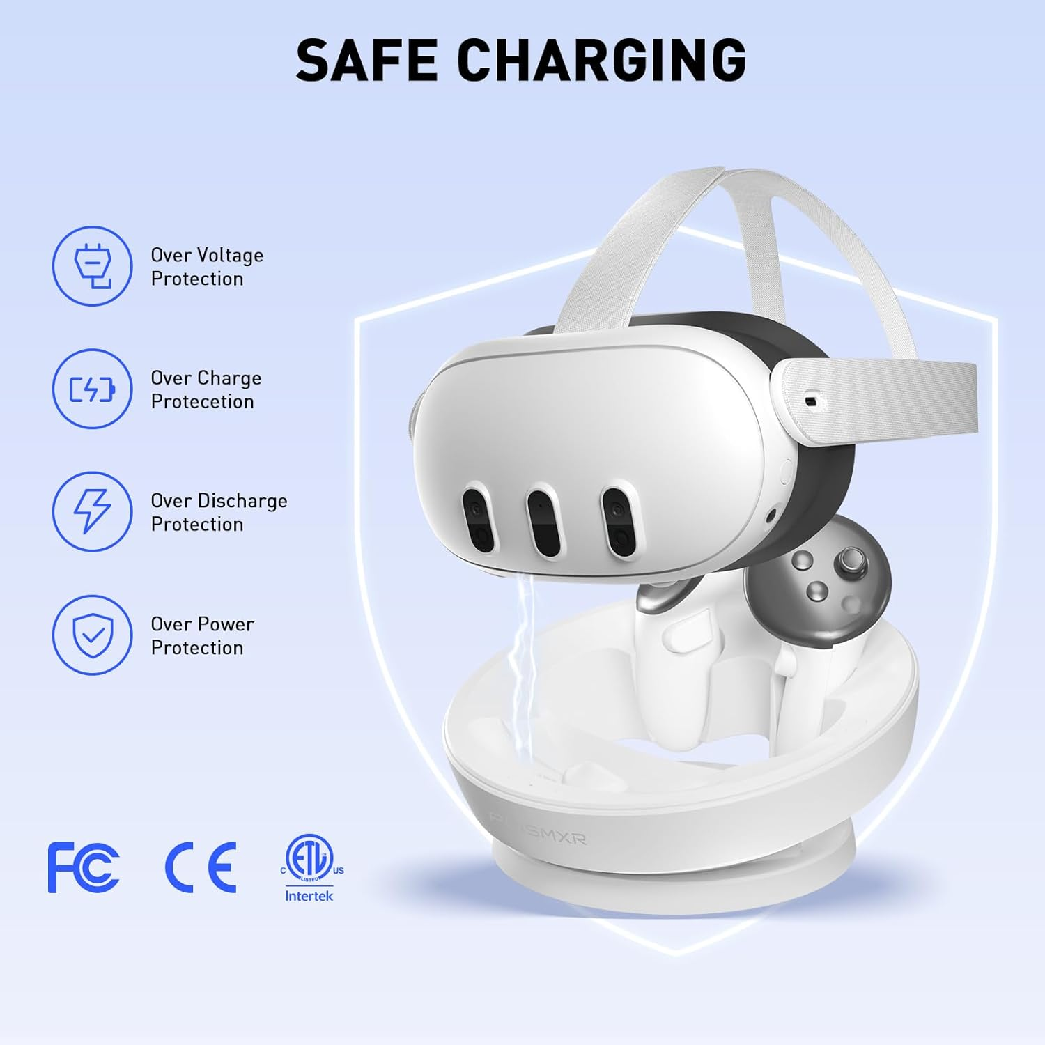PRISMXR Carina D1 Quest 3 Charging Dock - USB-C, Wei&szlig; image number 3