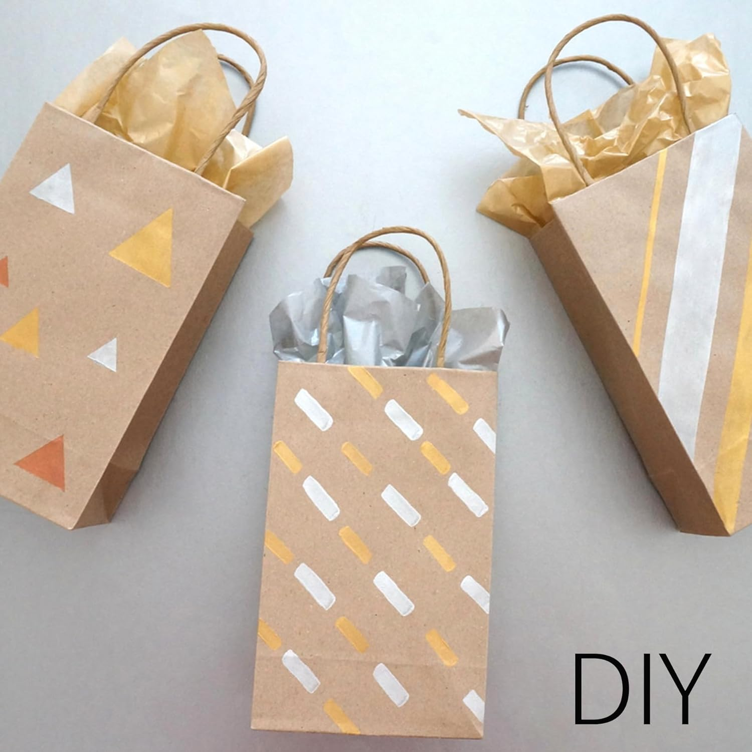 Ekvinor Kraft Paper Gift Bags with Handles - 21X11X27Cm 25Pcs Brown Shopping Bags for Parties, Favors, Businesses (Brown, 21X11X27Cm) image number 3