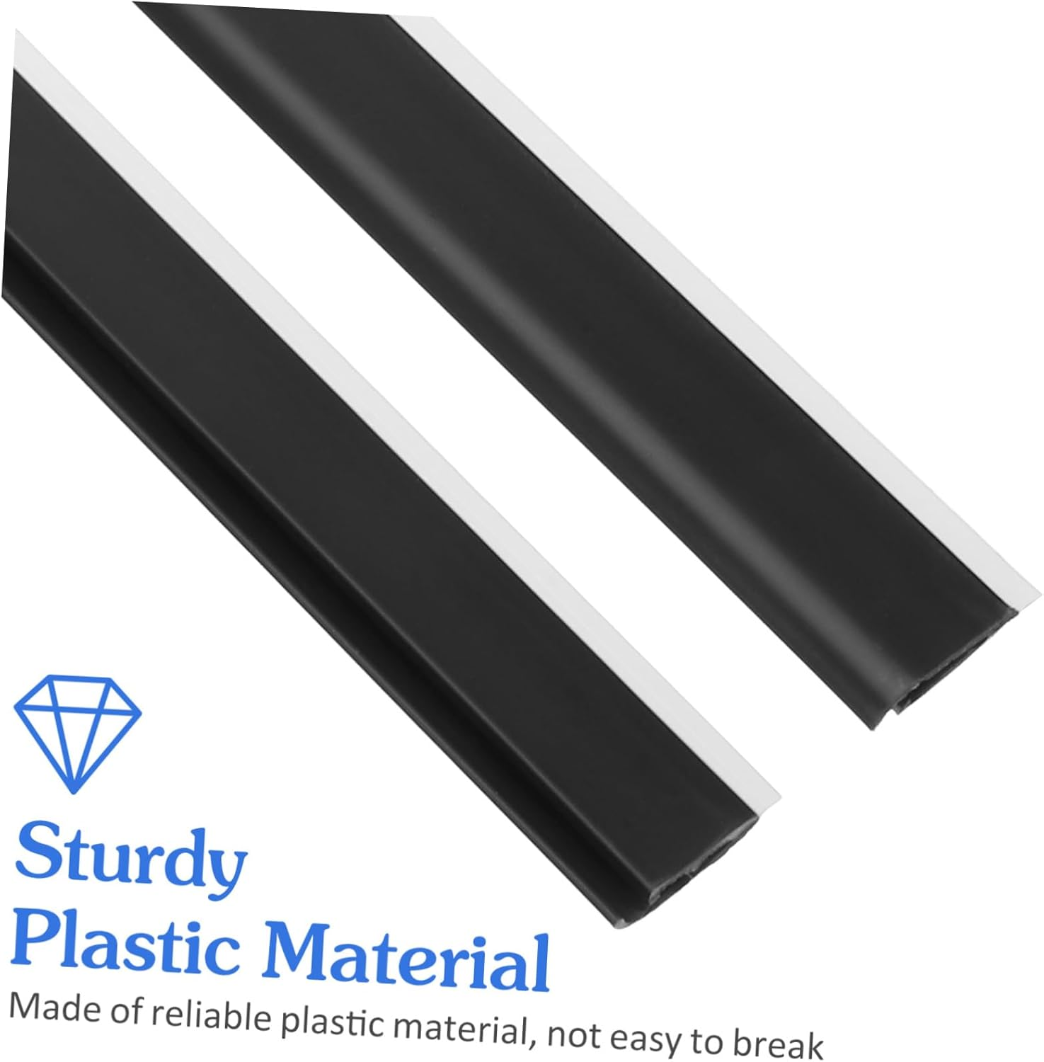 CRILSTYLEO 2Pcs Replacement Dustpan Plastic Lip Strips Edge Protectors for Brooms Garbage Shovels Versatile Cleaning Tool with Cut to Design image number 3