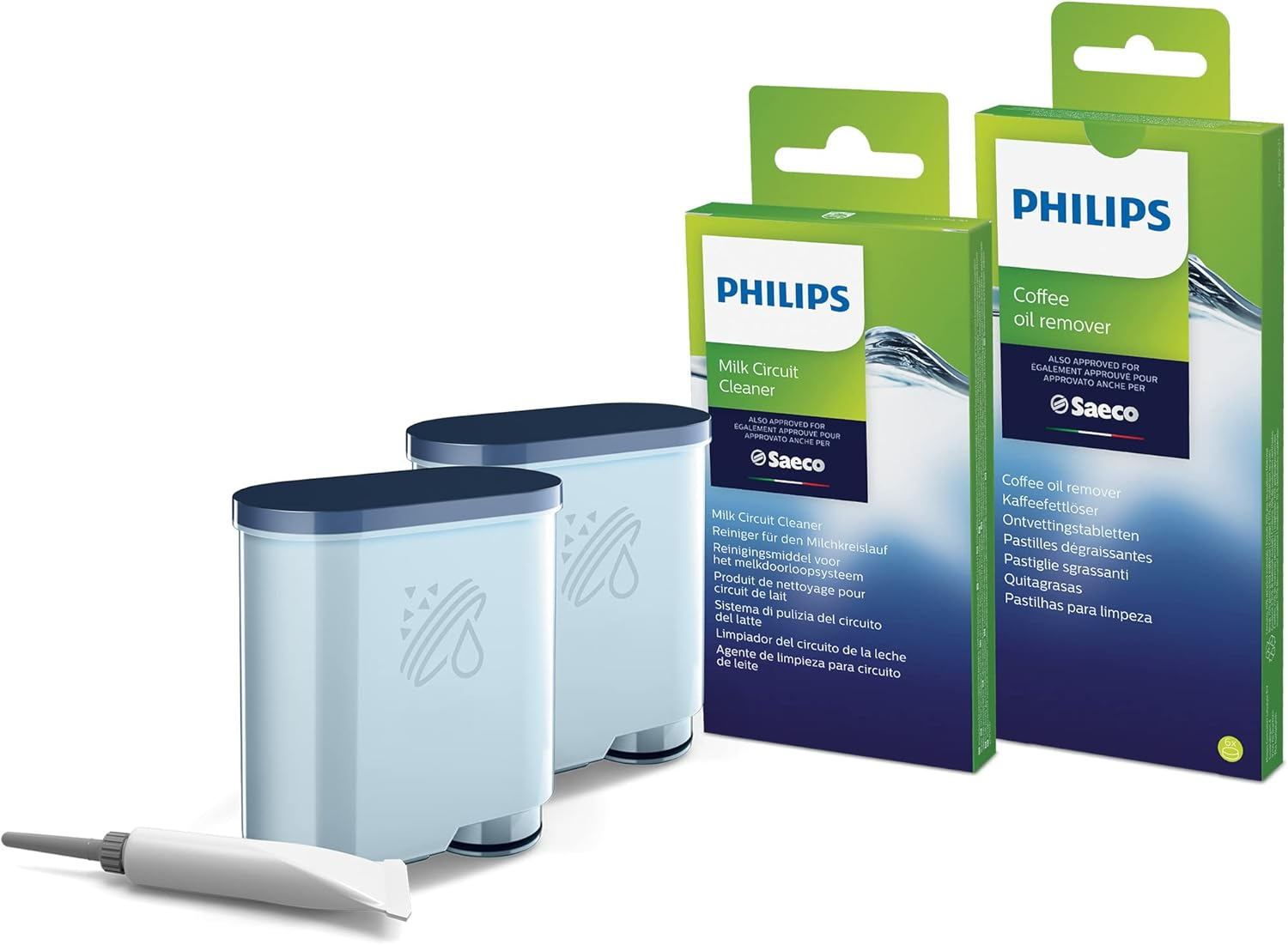 Philips Aquaclean Water Filter for Saeco and Philips Fully Automatic Coffee Machines Care Set Value Pack Multicoloured image number 3