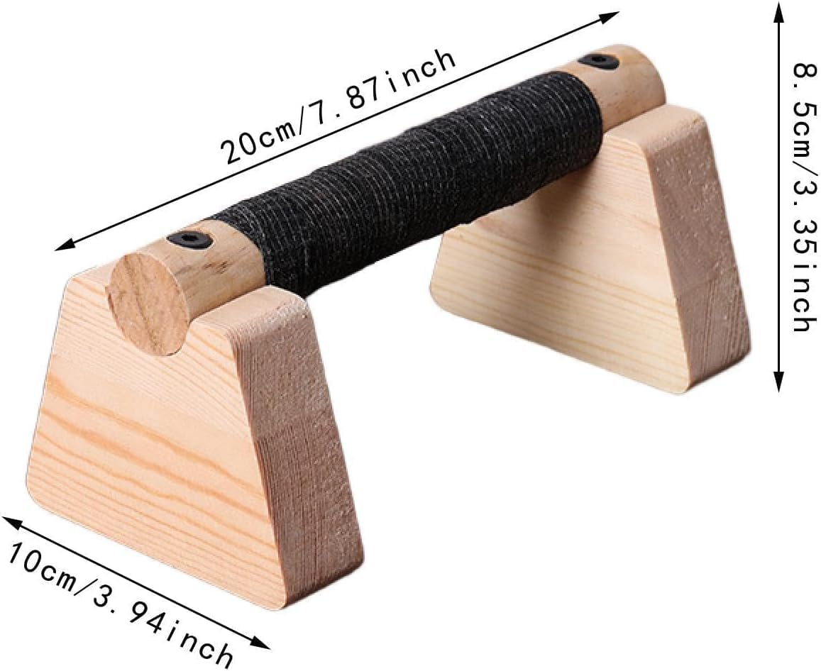 Fitness Push-Up Bars, Wooden Parallettes, Strength Training Stable anti Slip Grip Push up Stand for Fitness, Gymnastics, Aerobics, Bodybuilding, Non-Slip and Portable image number 5