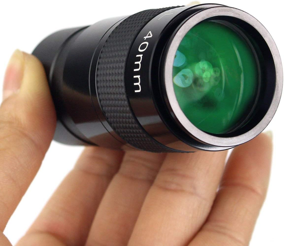 SVBONY 40Mm 1.25 Inch Plossl Telescope Eyepiece Fully Multi Green Coated Metal 40 Degree Apparent Field 4 Element for Astronomy Telescope
