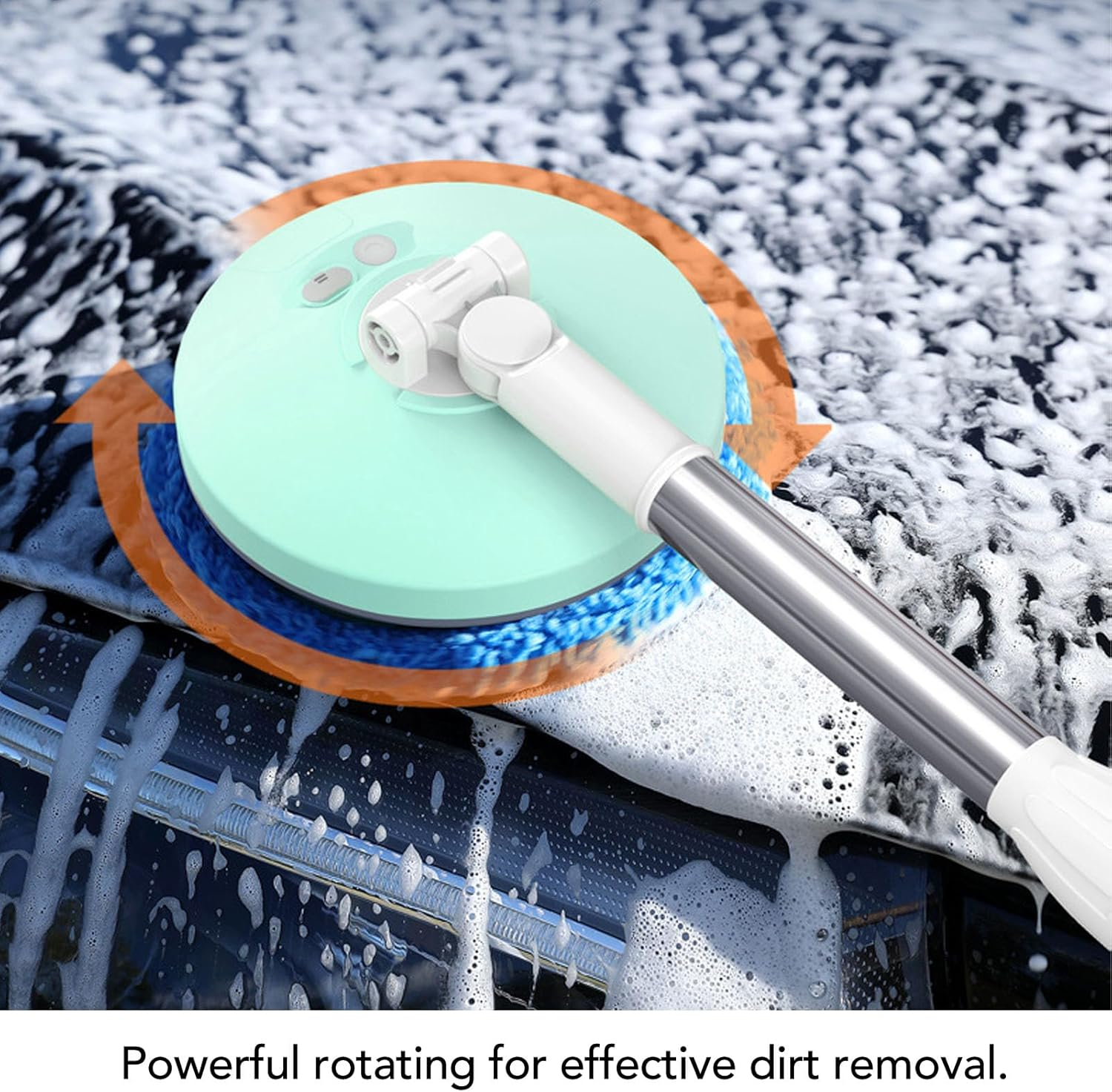 Electric Spin Scrubber, Cordless Cleaning Brush Scrubber with Adjustable Telescopic, Suitable for Bathtub Glass Car (Purplish Blue) (Green) image number 2