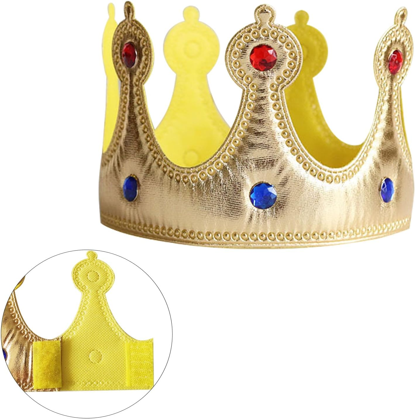 Weahre King Robe Costume Queen Robe King Crown Cape Royal Cloak for Halloween Carnival Cosplay Party Dress Up image number 1