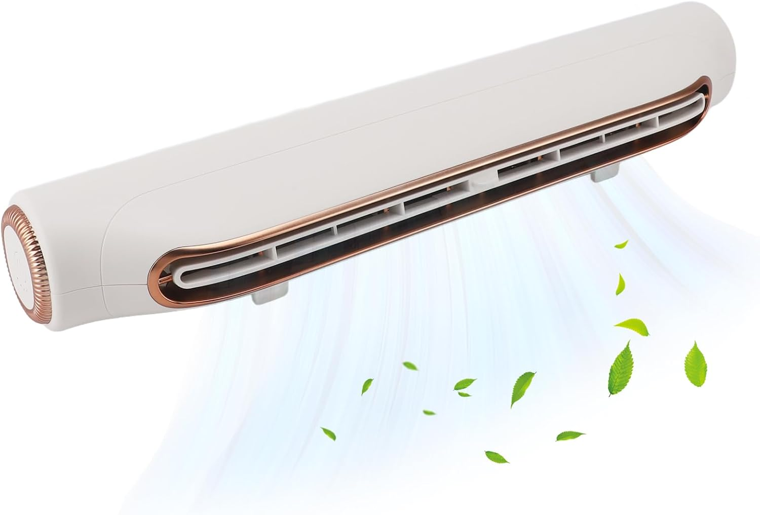 Computer Monitor Fan, 3 Speed Gears Adjust Wind Angle USB Monitor Cooling Fan, Bladeless Fan for Bed Office Car Dorm Travel Camping Beach (White)