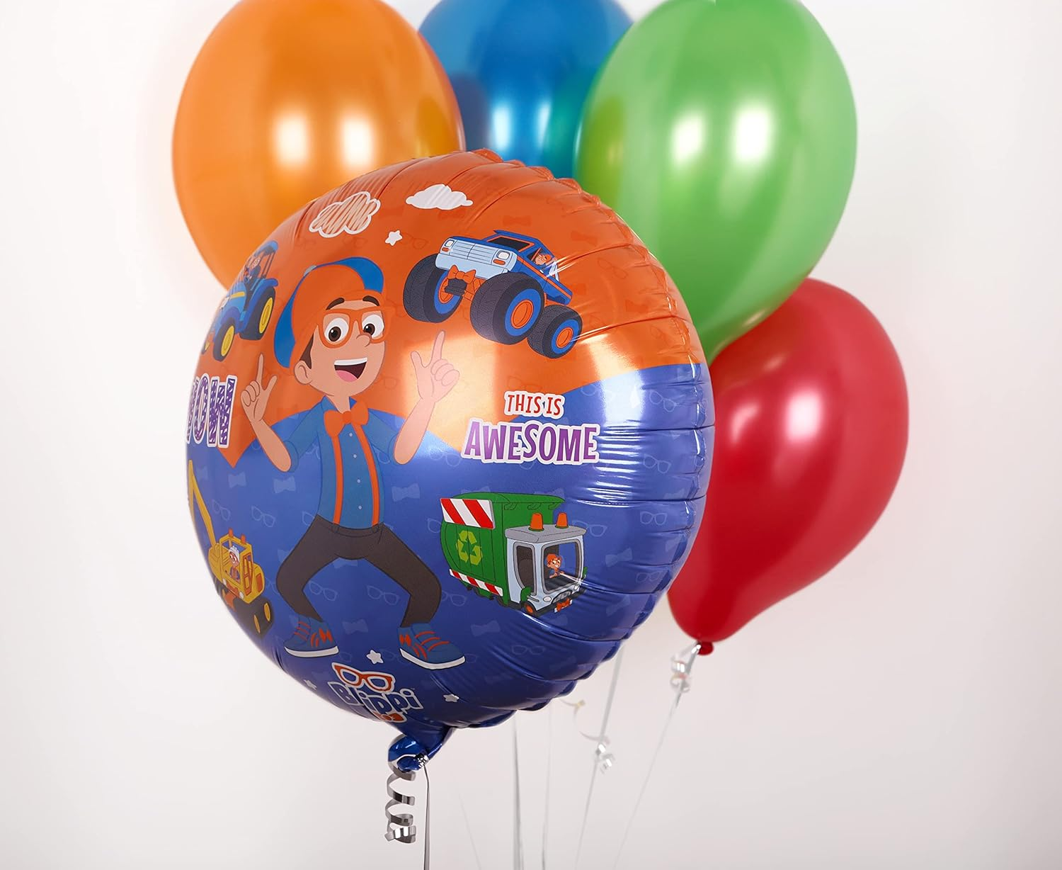 Toyland&reg; 18 Inch round Blippi Character Foil Balloon - Kids Party Decorations image number 4
