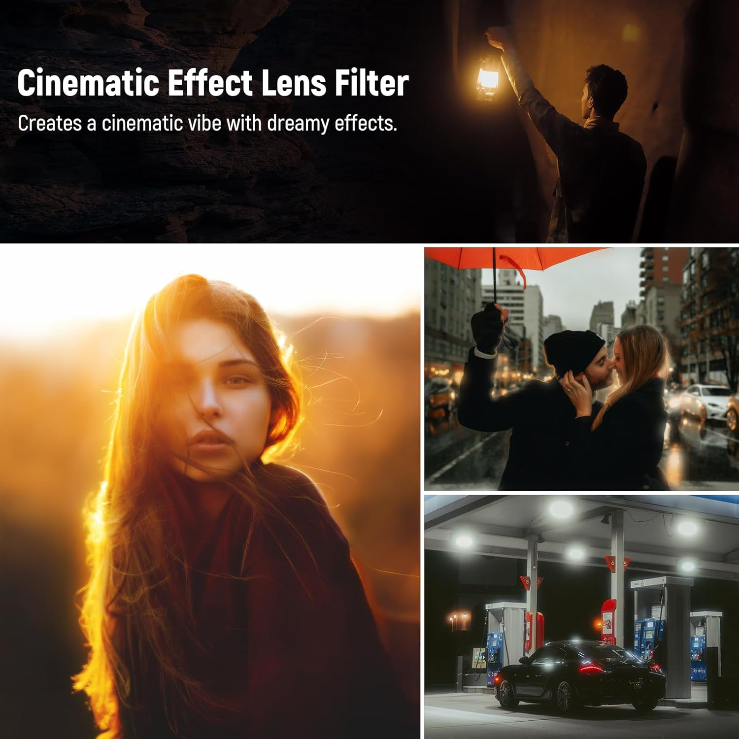 NEEWER Black Diffusion 1/4 Filter, Dreamy Cinematic Effect Lens Filter for X100 Series Cameras, Multi Coated Optical Glass, for Fujifilm X100 X100S X100F X100T X100V X100VI Cameras (Black Frame) image number 4