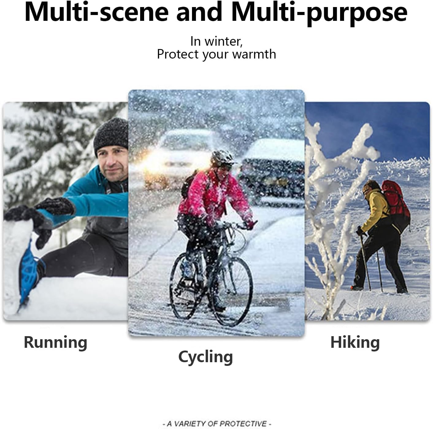 ZVCXOE Outdoor Gloves 2-Fingered Fishing Gloves Cold Weather Gloves Windproof Waterproof Fleece Lining Warm Forrunning Hiking Fishing