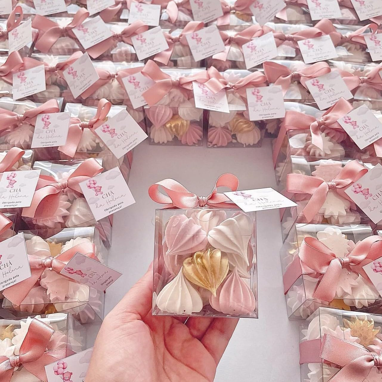 Romanticbaking 100 Pack Bulk 2X2X2 Inch Clear Gift Boxes Macaron Boxes Small Chocolate Bomb Boxes Birthday Wedding Party Favor Boxes image number 3
