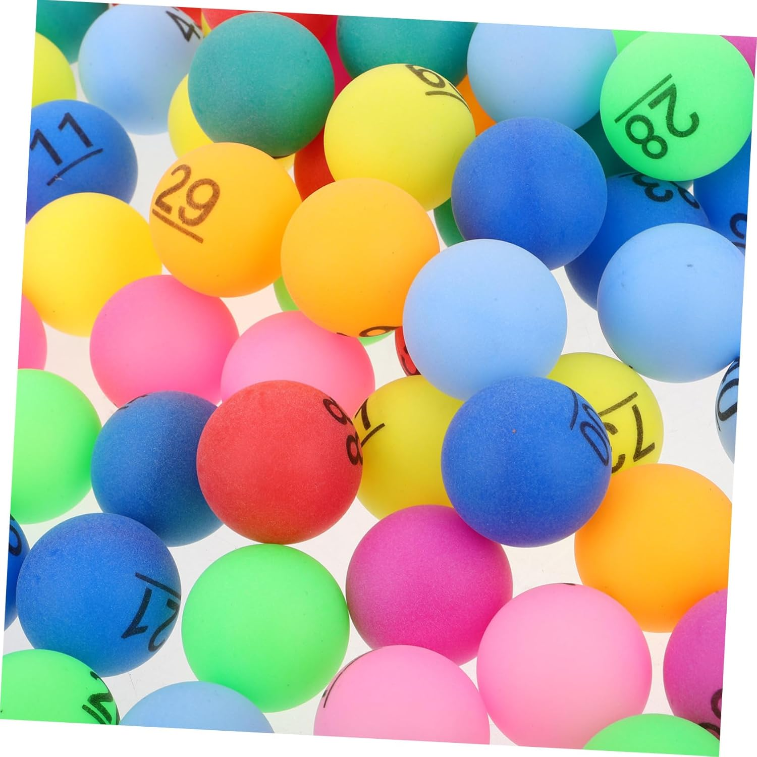 Vaguelly 100Pcs Color Balls and Prize Draw Balls Prize Ball Electronic Bingo Game Decorative Ball Color Ball Suit Ball Raffle Balls 1-100 Bingo Game Ball Pp image number 4