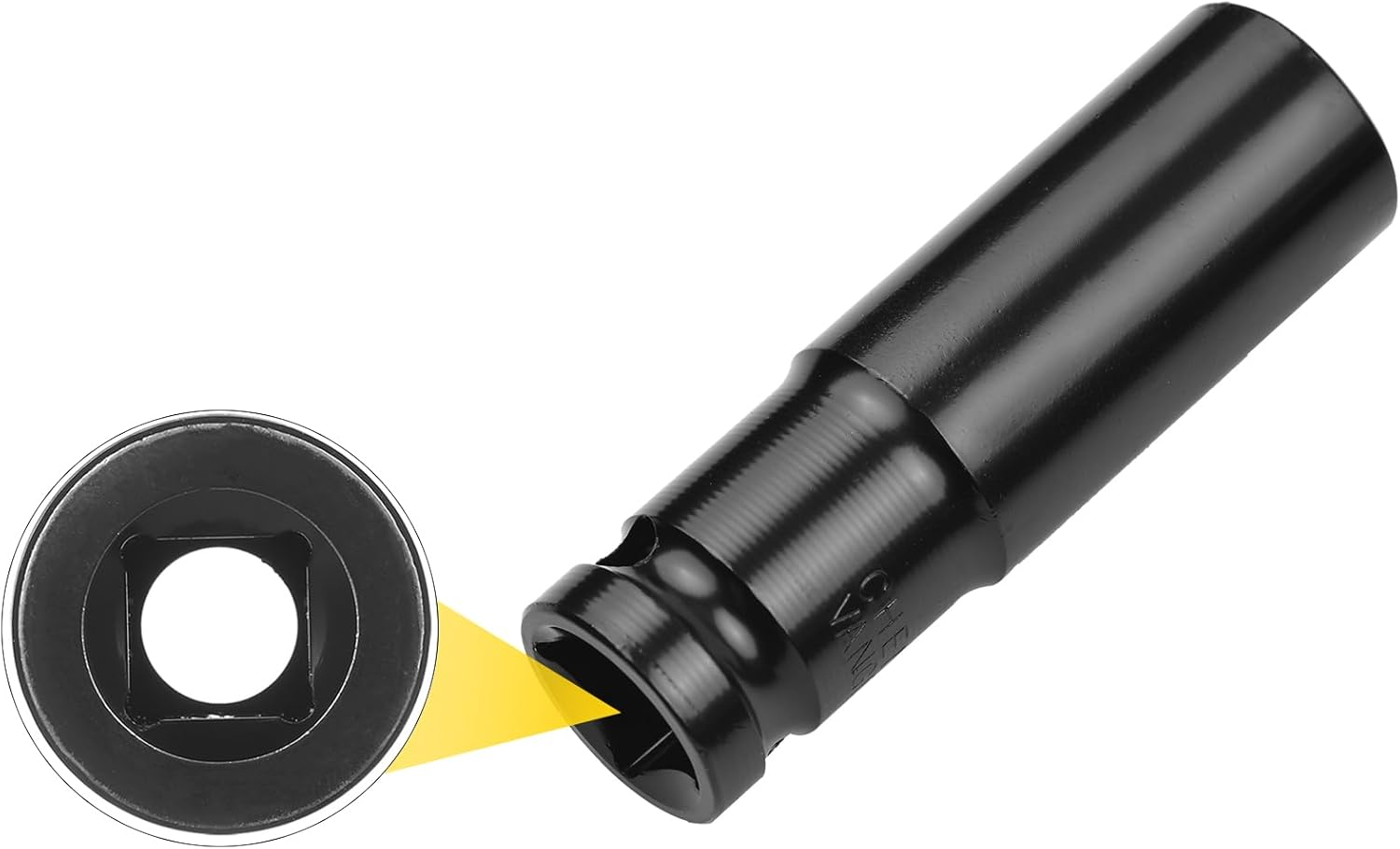 1/2 Inch Drive Hex Impact Socket Set 10-Piece Deep Socket Metric Sizes 10-22Mm and 3/8 Inch Adapter CR-V Material with Hard Storage Box image number 5