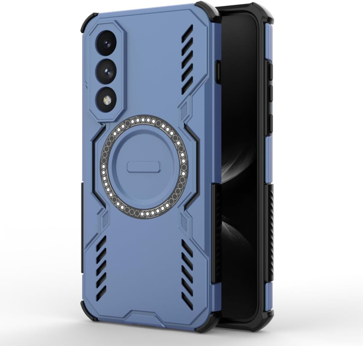 Longstong Magnetic Armoured Case for Oneplus Nord 5 5G / Oneplus Nord5 5G (6.83 Inches) - Purple