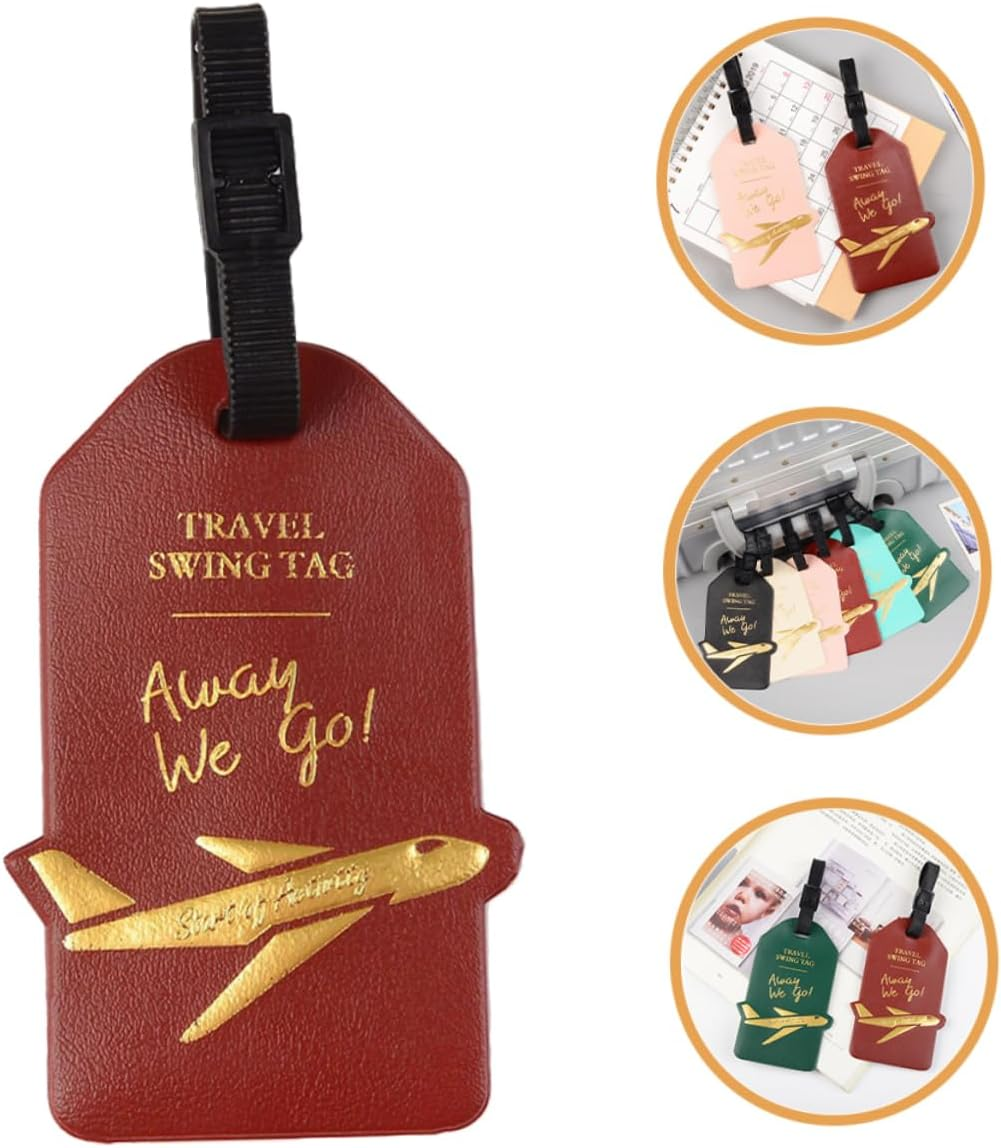 BUTIFULSIC Baggage Tag Airplane Design Luggage Tag Travel Suitcase Hanging Label Checked Baggage Tag Luggage Name Tag Suitcase Boarding Tag for Handbag Random Color image number 3