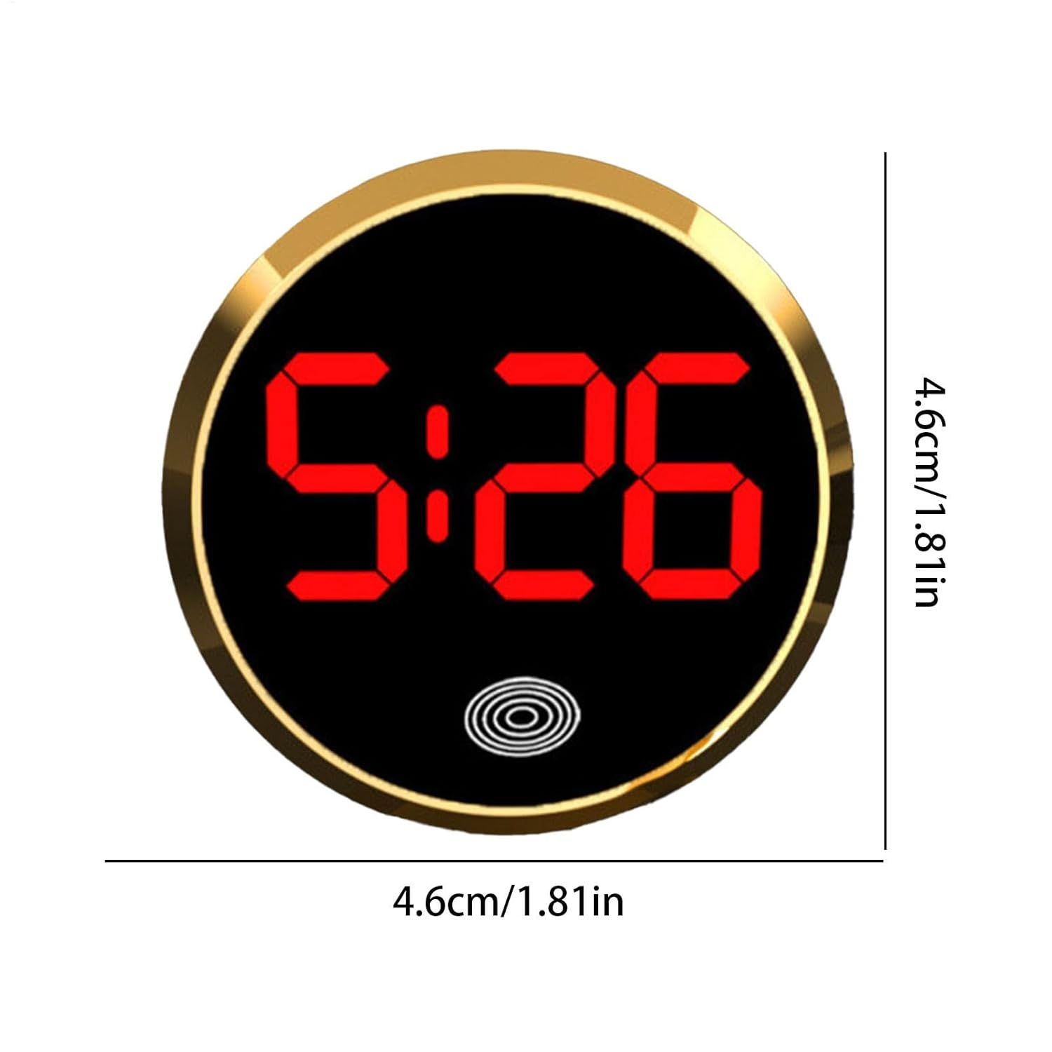 Car Dashboard Clock,Electronic round Auto Dashboard Clock - Stylish Appearance Car Accessories for SUV, Sedan, Small Car, RV, Truck image number 4