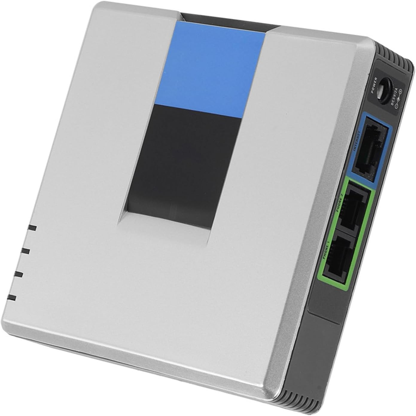 Voip, 2 Ports Analog Telephone Adapter, Voip Phone Adapter Support SIP V2 Protocol DHCP, PAP2T Internet Phone Adapter with RJ45 Network Cable for Linksys (AU Plug) image number 5