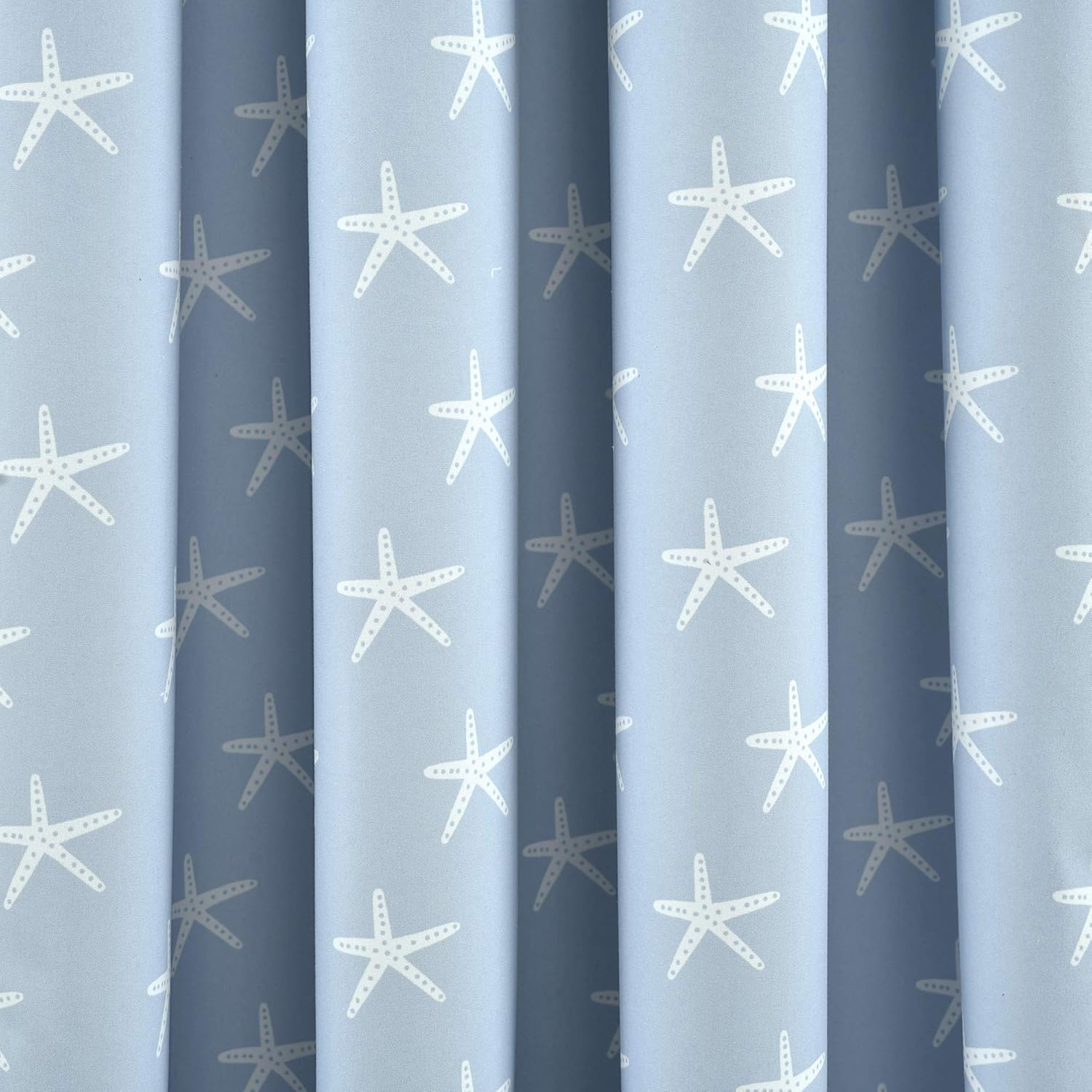 Lush Decor Seaside Starfish Blackout Window Curtain Single Panel, Blue image number 3
