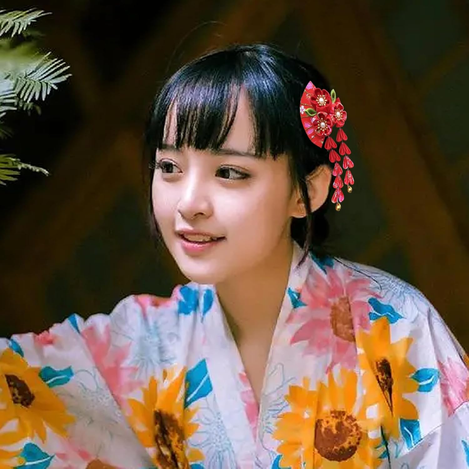 Women'S Japanese Hair Clips Girls Pretty Kimono Hair Clips Japanese Fringe Hair Accessories Kimono Geisha Hair Scrunchie Flower Hair Clip Exquisite Bridal Hair Accessories image number 1