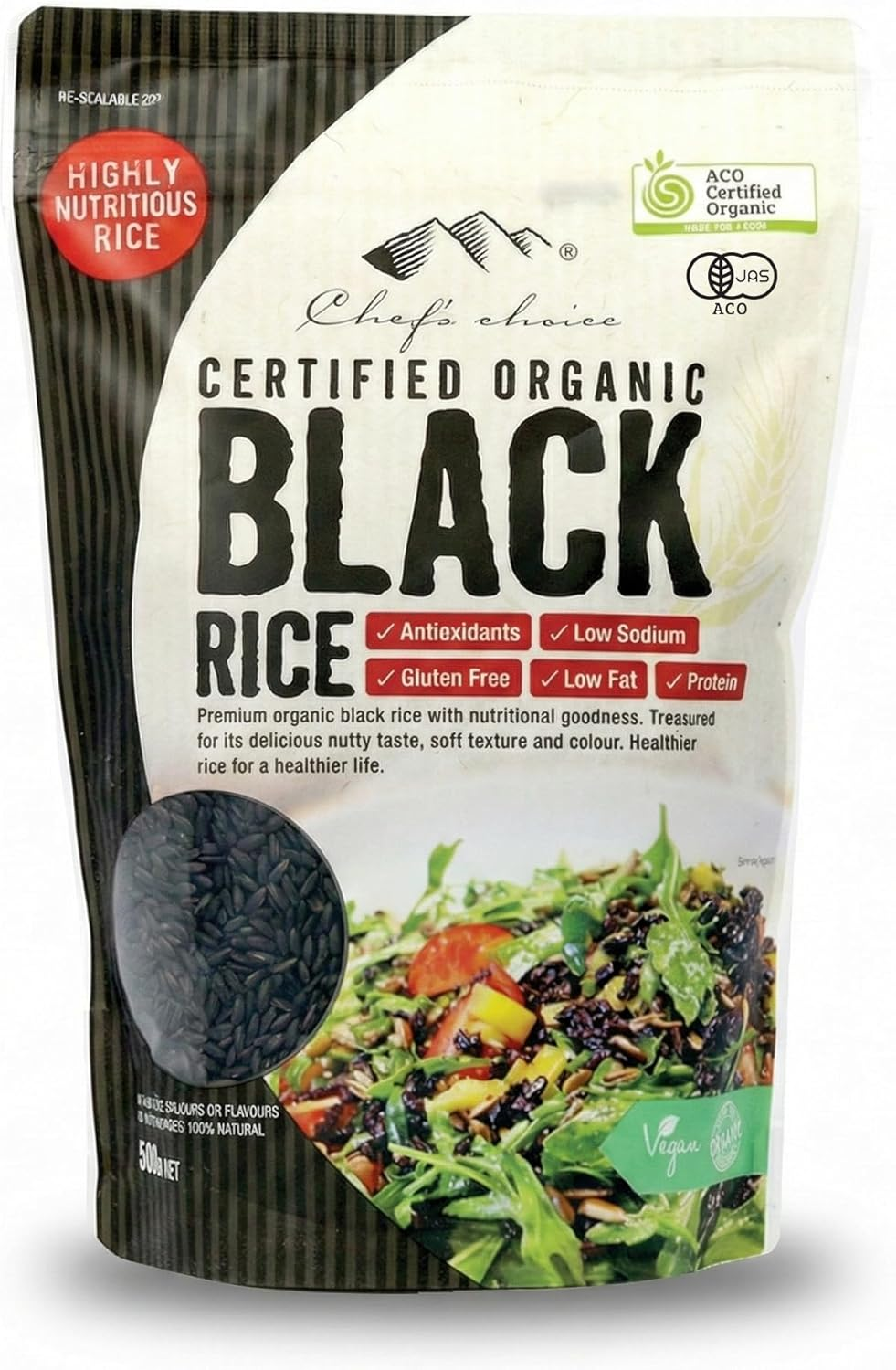 Chef'S Choice Organic Black Rice 500G image number 6