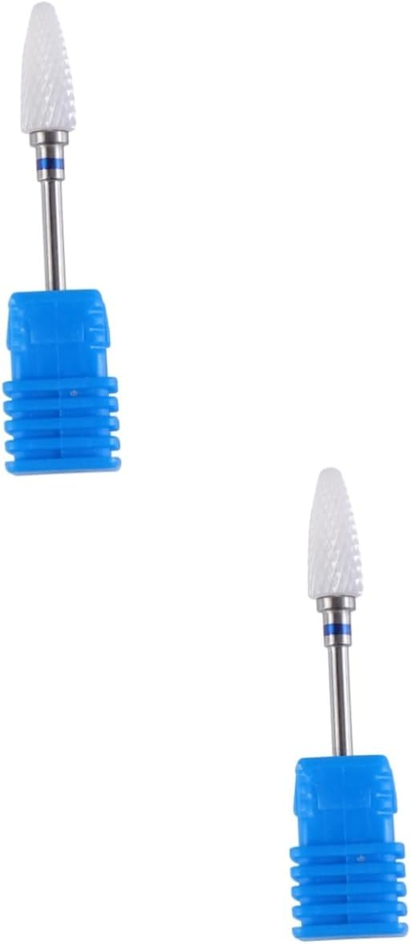Ipetboom 2Pcs Electric Nail Drill Bits Ceramic Cones Set for Manicure Nail Art Grinding Gel Polish Removal