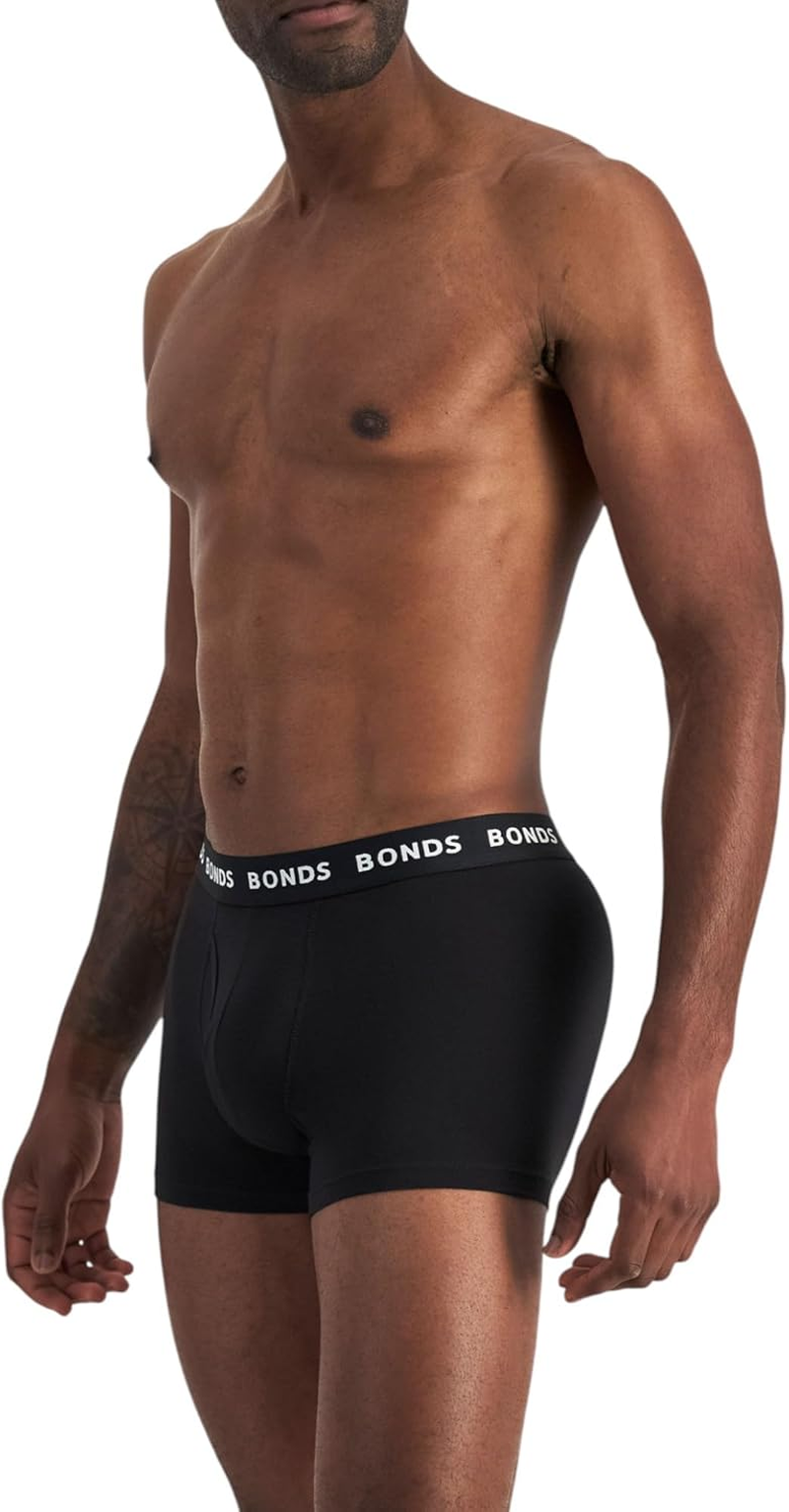 Bonds 5 X Mens Everyday Trunks Underwear Black Undies image number 5