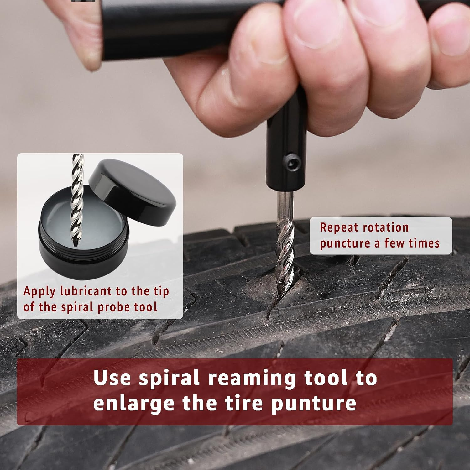 ITEQ Flat Tire Repair Kit with Plugs, Heavy Duty 31 Pcs Tire Repair Tool Set for Car, Truck, RV, Jeep, ATV, Motorcycle, Tractor, Trailer Flat Tire Puncture Repair image number 4