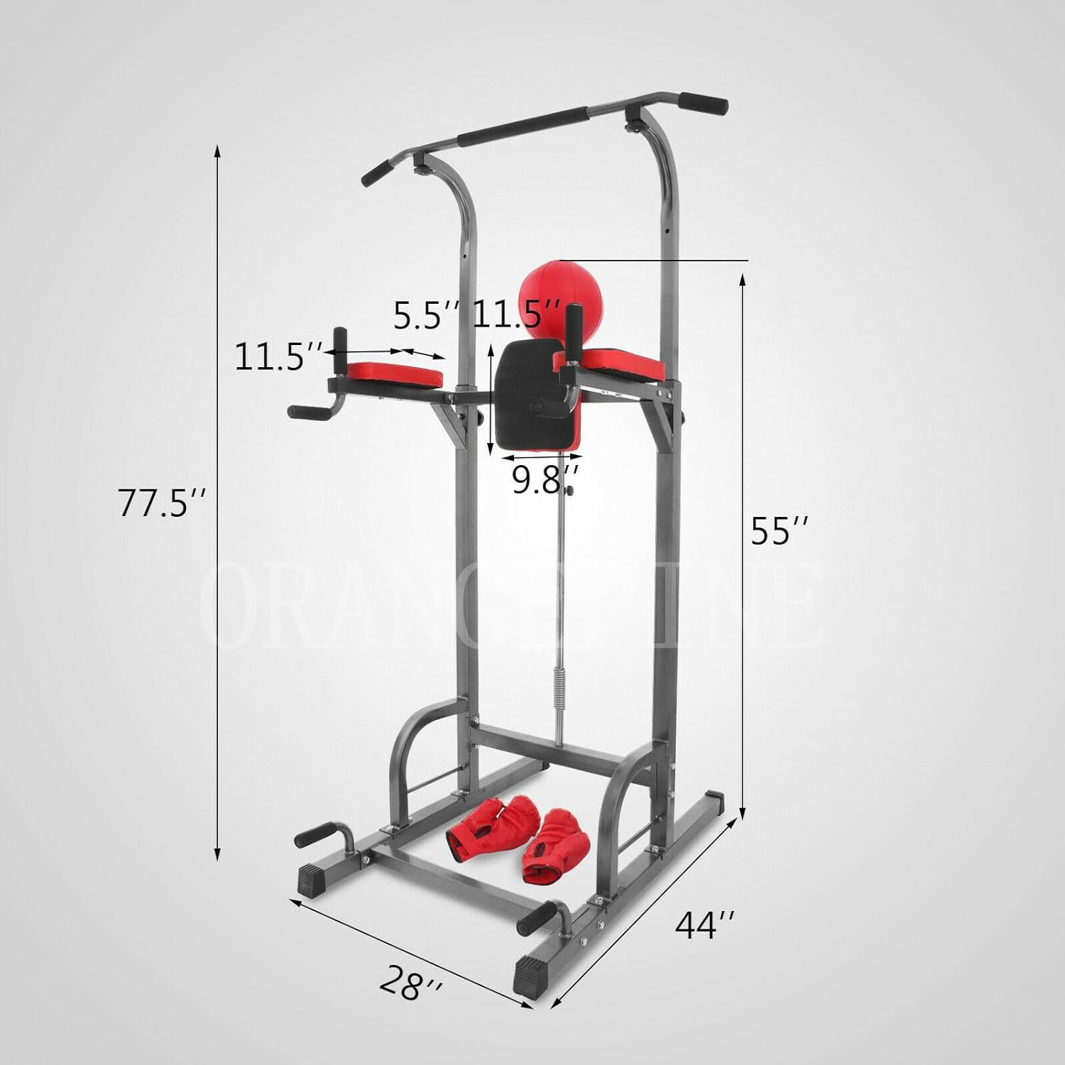 JHD Weight Bench Adjustable Chip Pull up Bar Rack Dip Bars Gym Lifting Benches Press Weights Exercise Fitness Equipment Home Workout Multi Station Power Tower 6 in 1 Half Racks Foldable Compact Design image number 1
