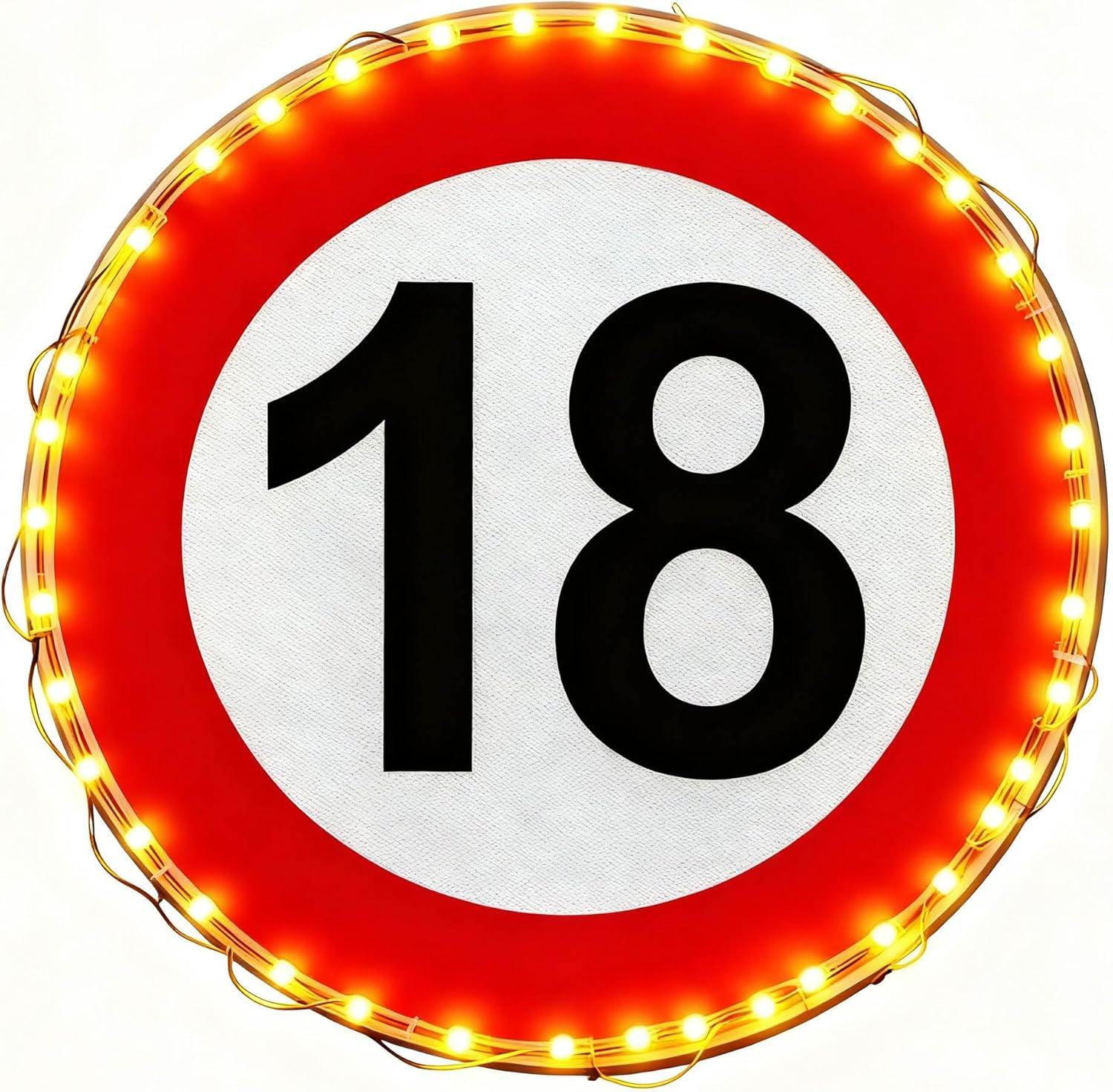 18Th Birthday Boy Girl 18 round Metal Aluminium Gift Money Gift Birthday Boy Girl with LED Fairy Lights Money Gifts Birthday 18Th Birthday Decoration