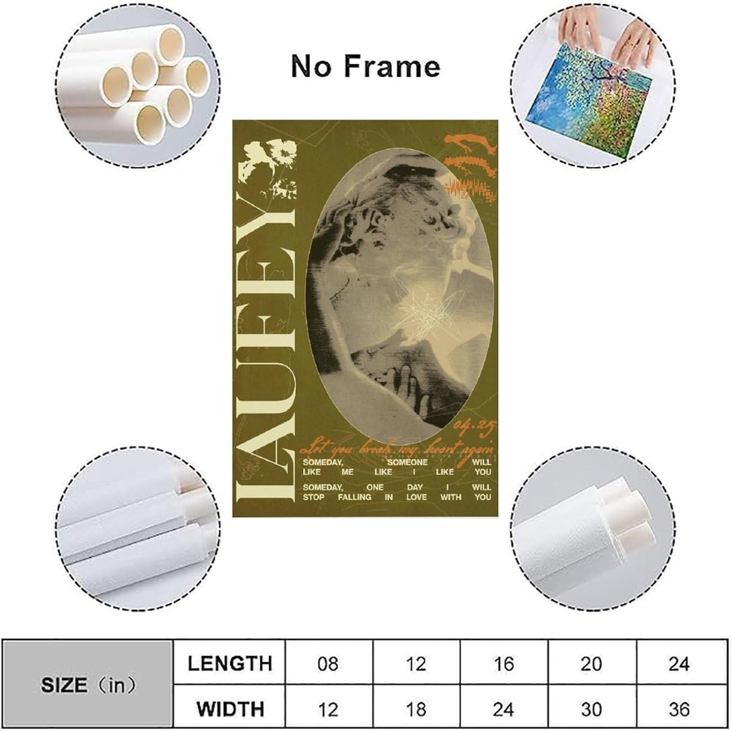 Laufey Vintage Poster Poster Canvas Painting Wall Art Picture Home Decor Print for Bedroom Living Room Dorm Study Bar Office 12X18Inch(30X45Cm) image number 3