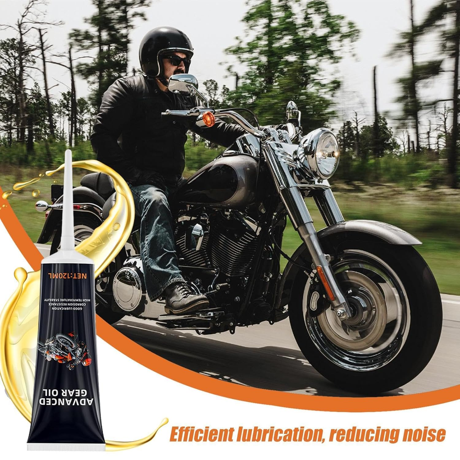 Motorbike Chain Lubricant,120Ml Chain Lube Chain Oil | Evenly Spreading Deeply Penetrate Motor Oils Chain Lubricant for Motorcycle Motorbike ATV Chain image number 5