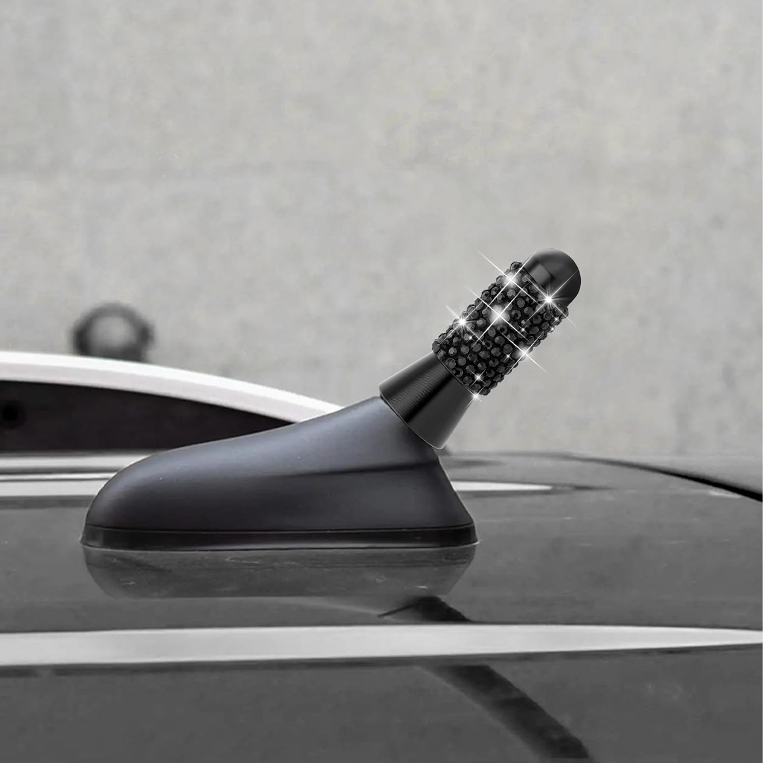 Bling Short Car Antenna Replacement,1.37" Stubby Antenna with 4PCS Screws & 2PCS Rubber Gaskets,Universal Automotive Exterior Accessories Vehicle Antenna for Truck Car (Black) - Blue image number 3