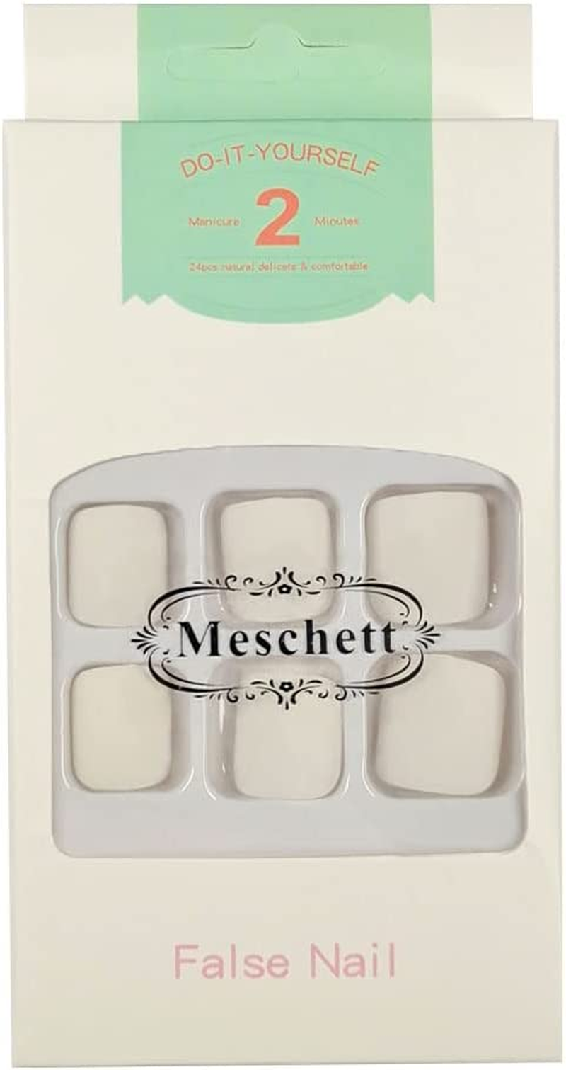 Fake Toe Nails Press on Toenails Full Cover Matte White Toenails Artificial Foot Nails for Nail Salons and DIY Nail Art 24PCS image number 3