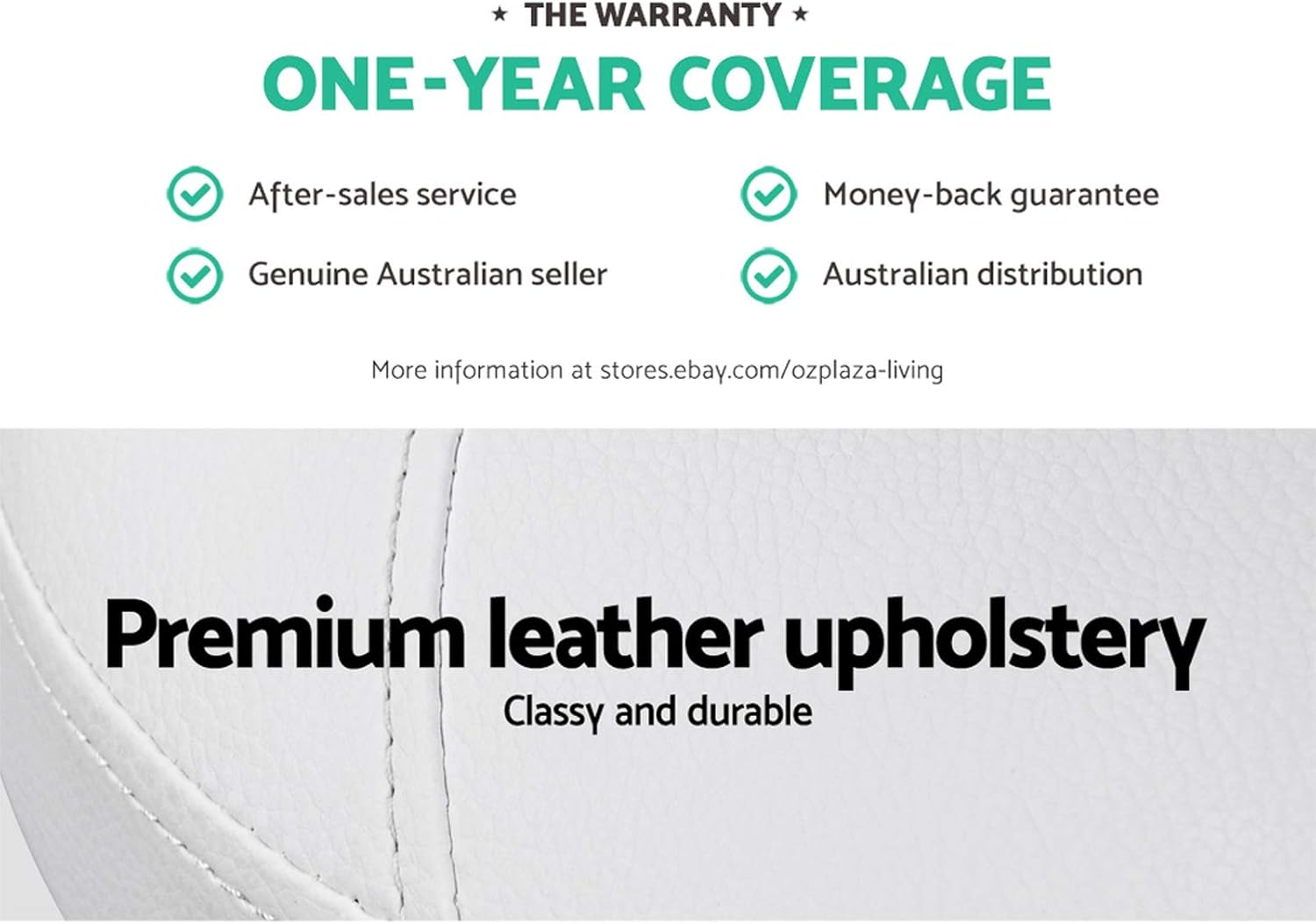 Artiss PU Salon Stool, Bar Stools Swivel Lounge Drafting Chair Piano Guitar Seat Barber Chairs Outdoor Spa Indoor Home Office Kitchen Furniture, Adjustable Height Hydraulic Lift White image number 5